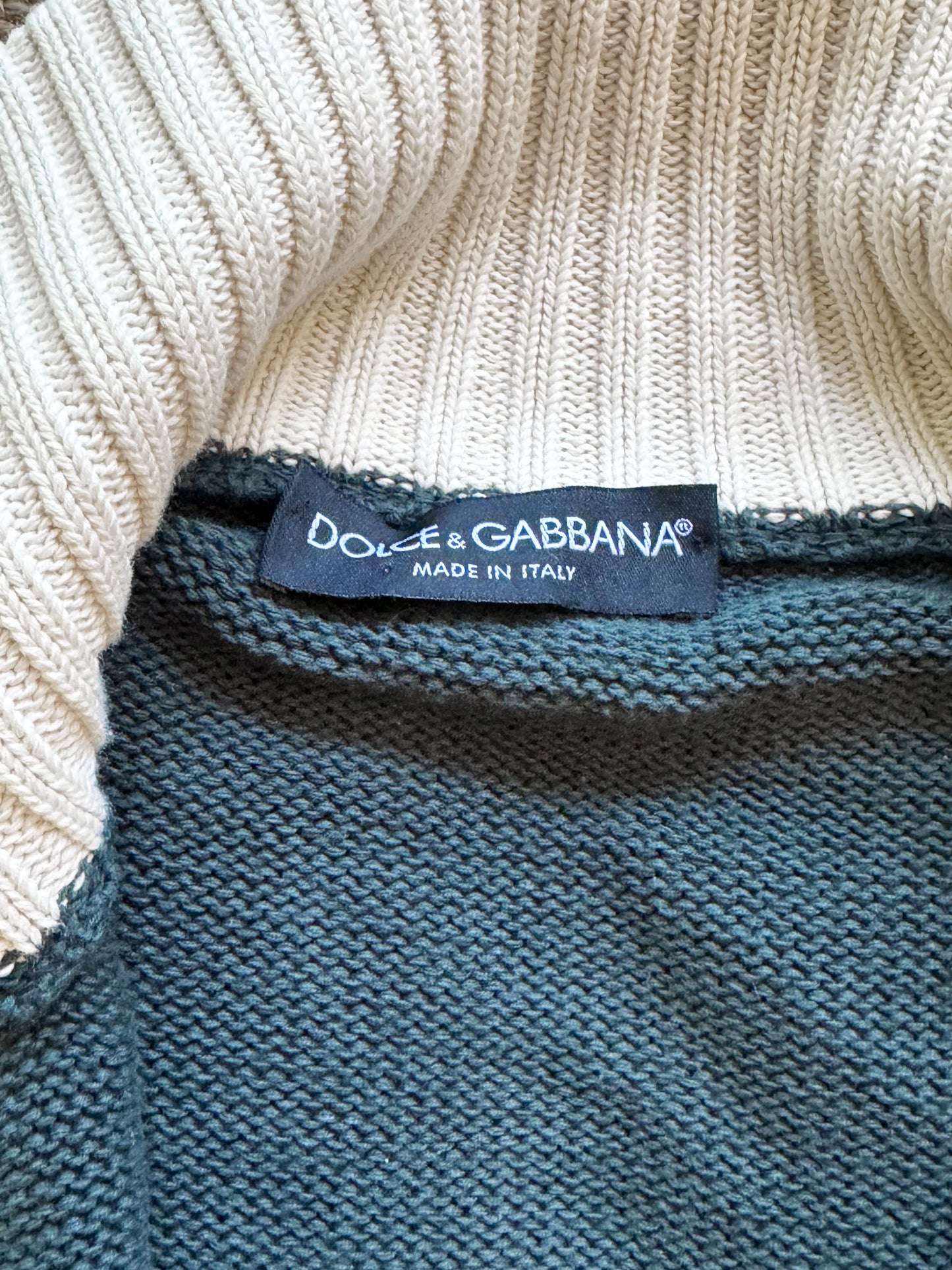 Dolce and Gabbana 2000s Knitted Zip-up Sweater