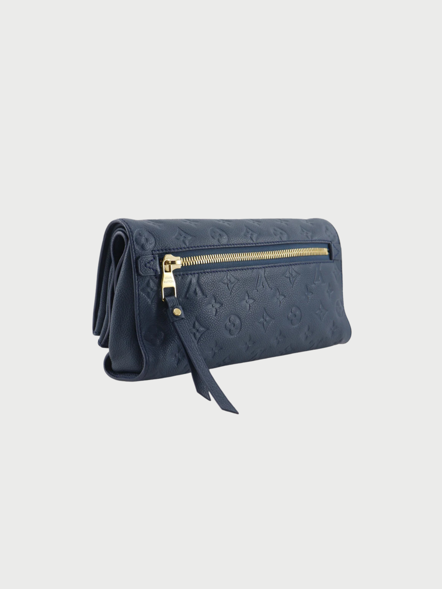 Louis Vuitton 2011 Orange Navy Monogram Vernis Petillant Clutch Bag