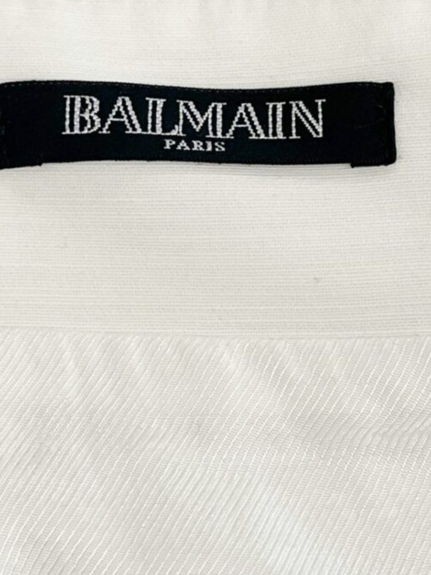 Balmain 2020s Cream Cotton Crest Button Mini Skirt