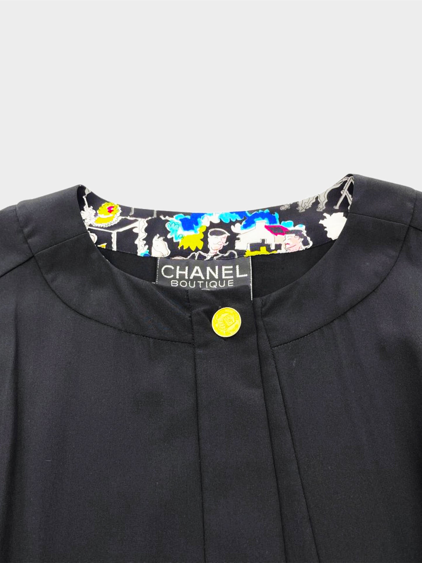 Chanel 1990s Graphic Long Cardigan and Dress Set