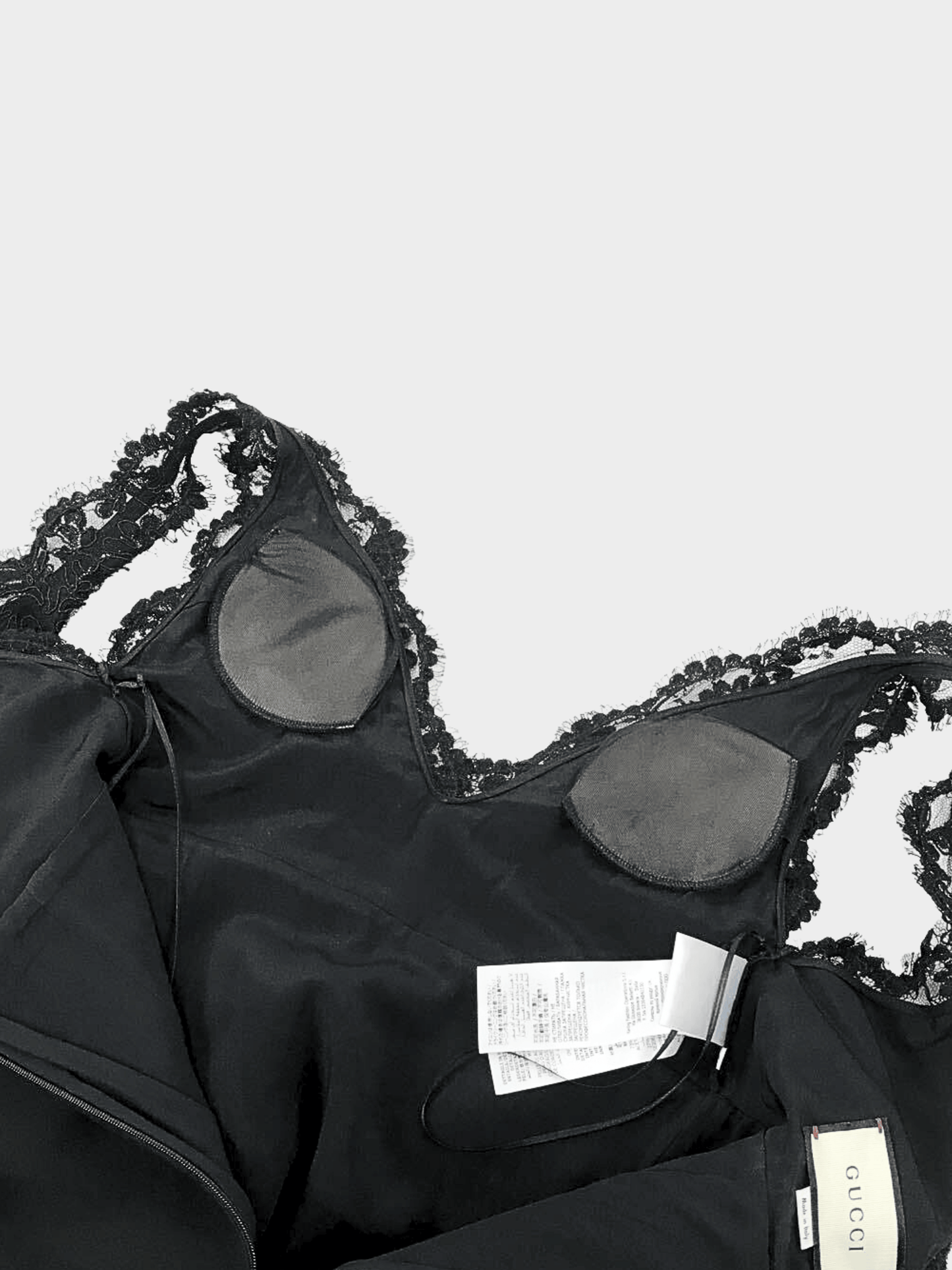 Gucci 2010s Black Acetate Lace Dress