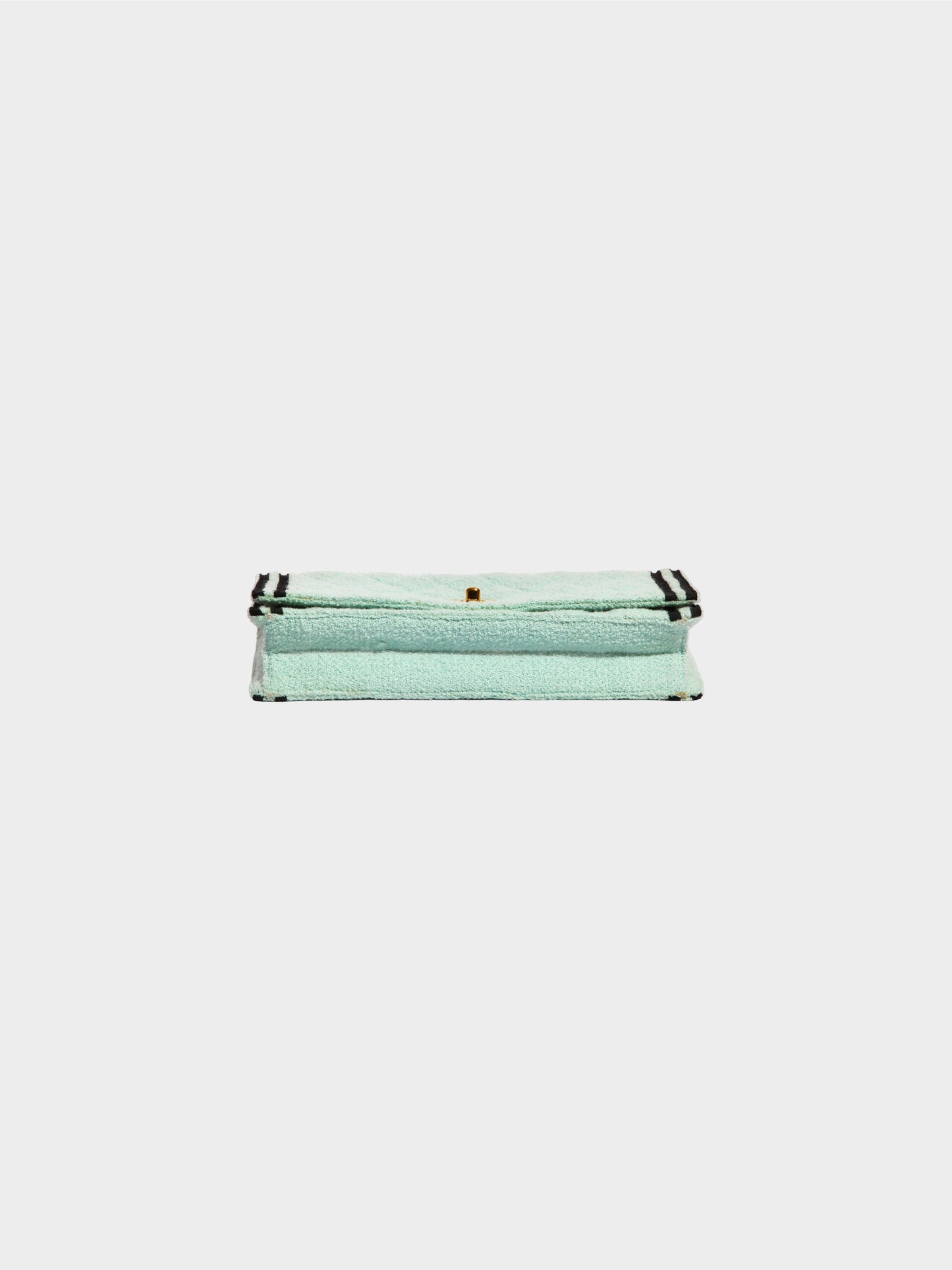 Chanel FW 1994-1995 Rare Pale Turquoise Terry Cloth Flap Bag