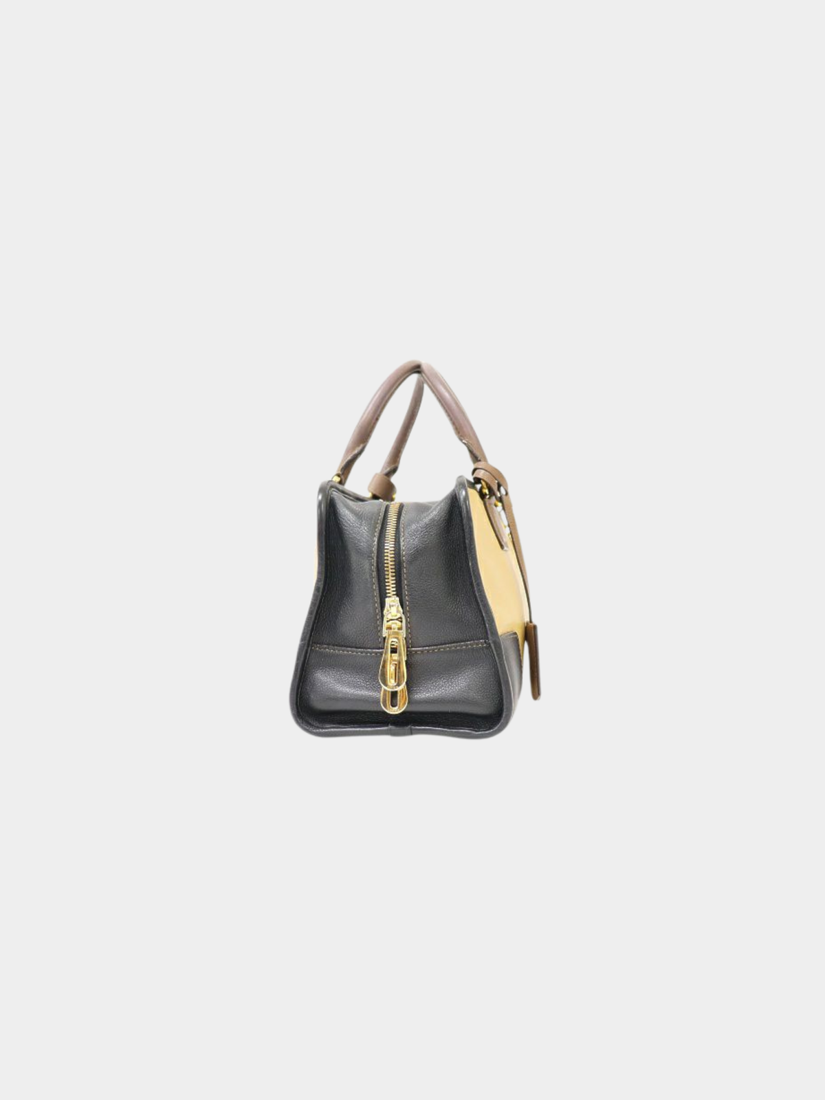 Loewe 2000s Beige Black Leather Amazona 28 Bag