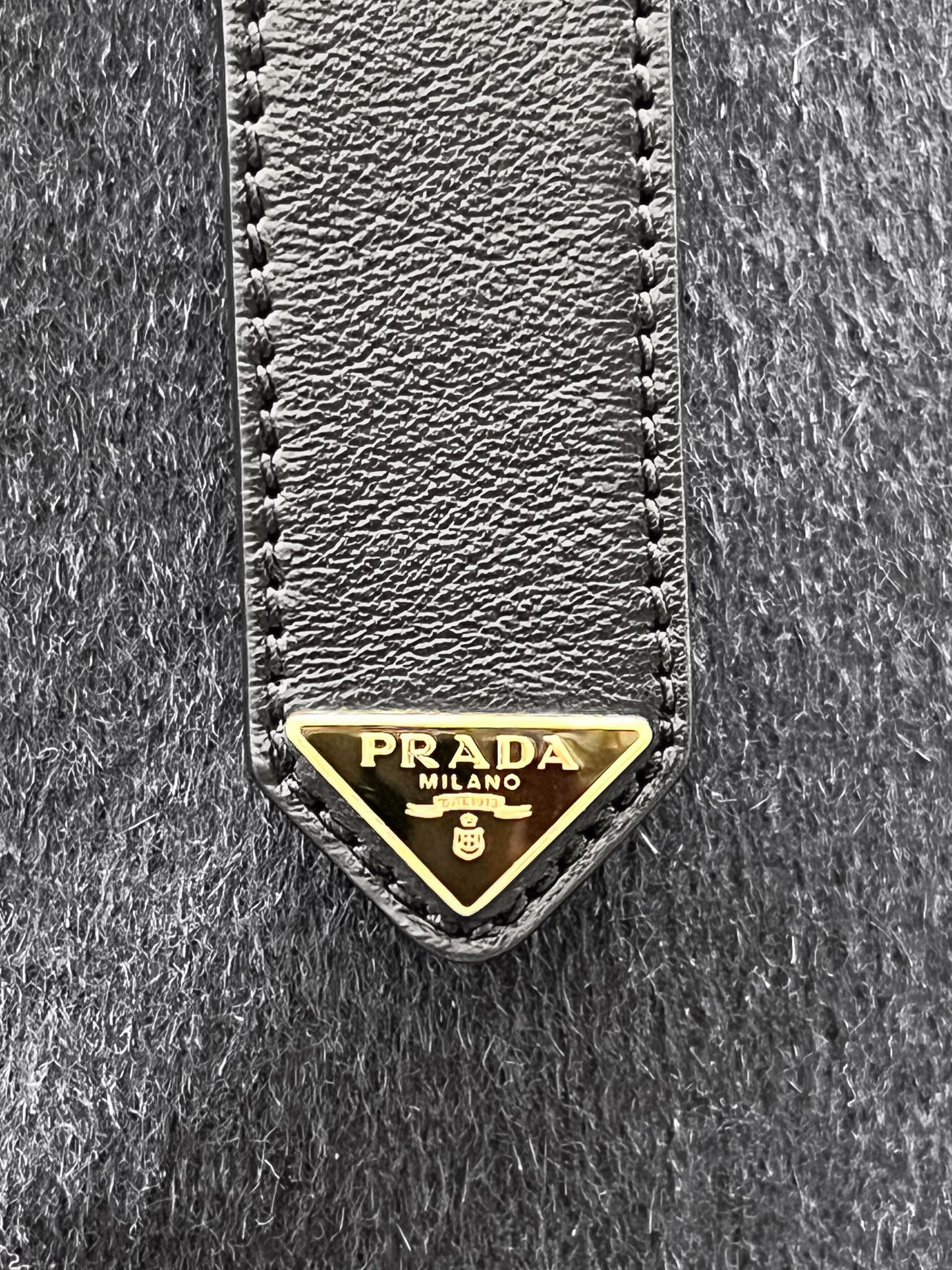 Prada 2020s Navy Oversized Cashgora Belted Jacket