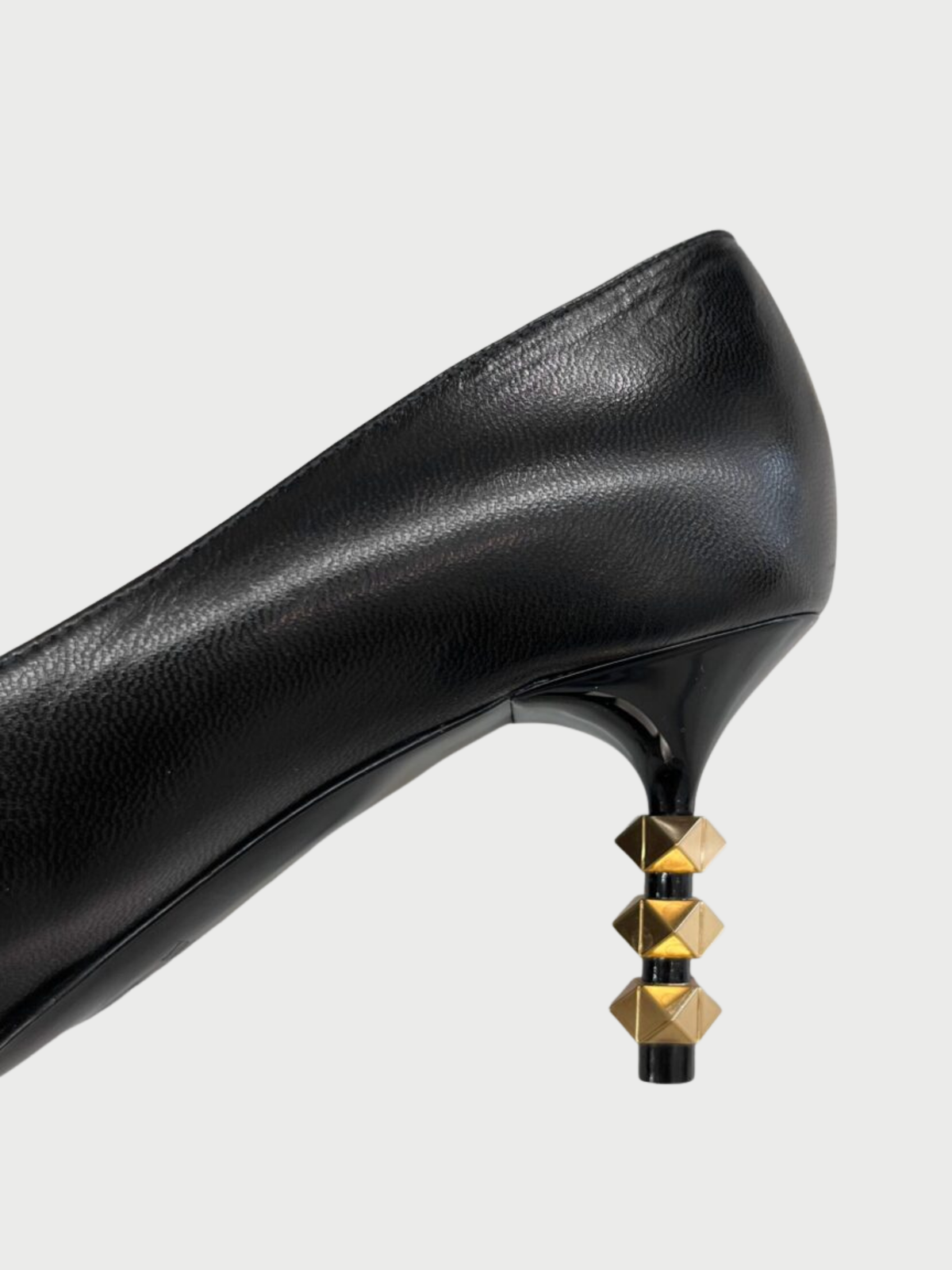 Valentino 2010s Black Leather Rockstud Pumps
