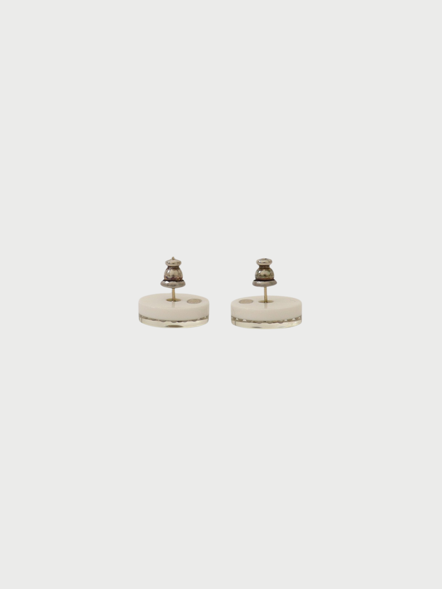 Chanel 2019 Gold Plated Metal Pearl COCO Round Earrings