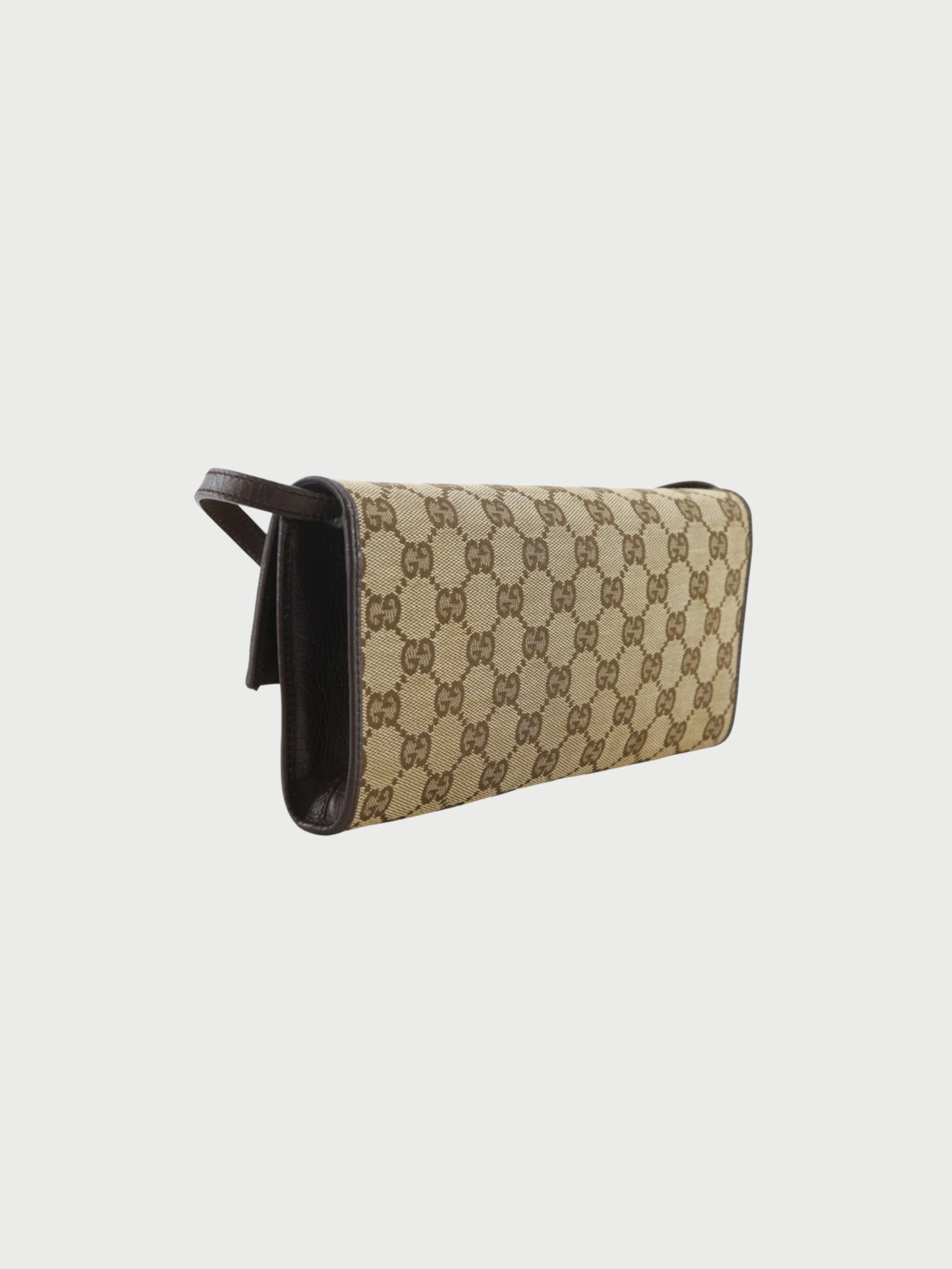 Gucci 2000s Brown GG Canvas Bamboo 2Way Shoulder Bag