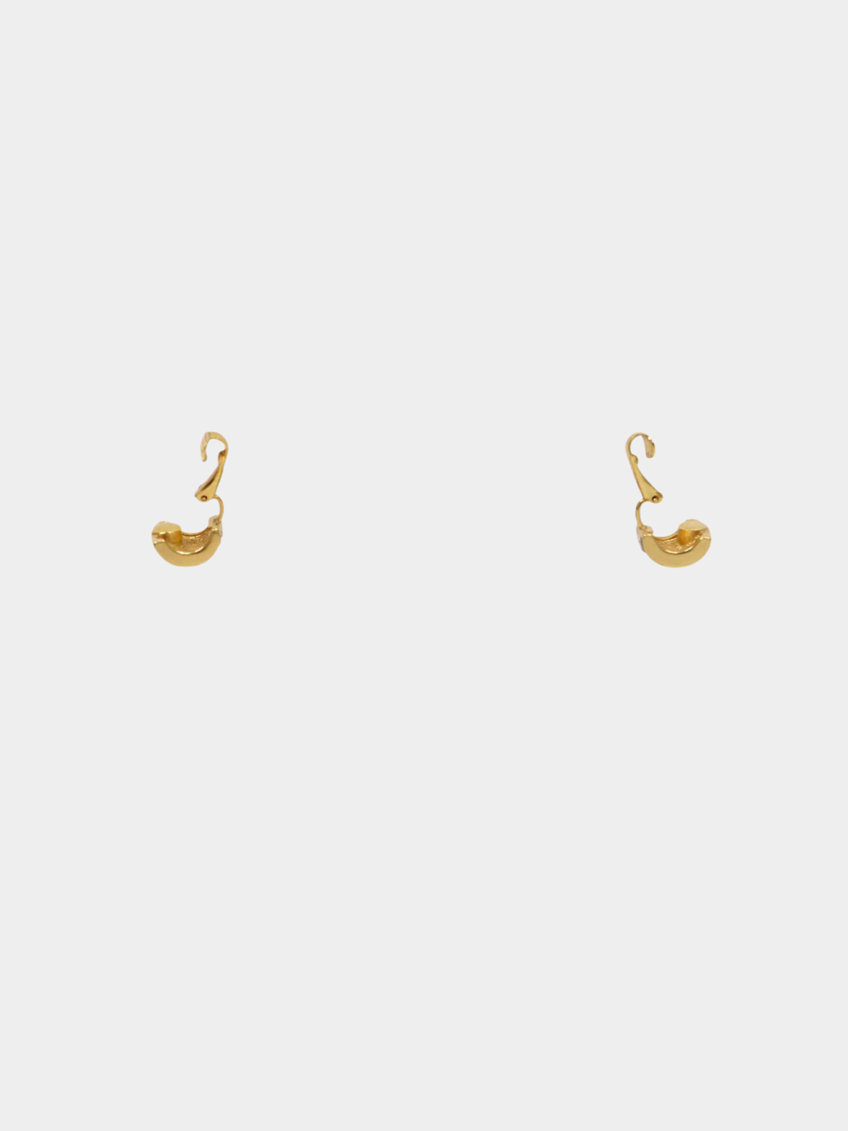 Christian Dior 2000s Gold and Black Rhinestone Earrings