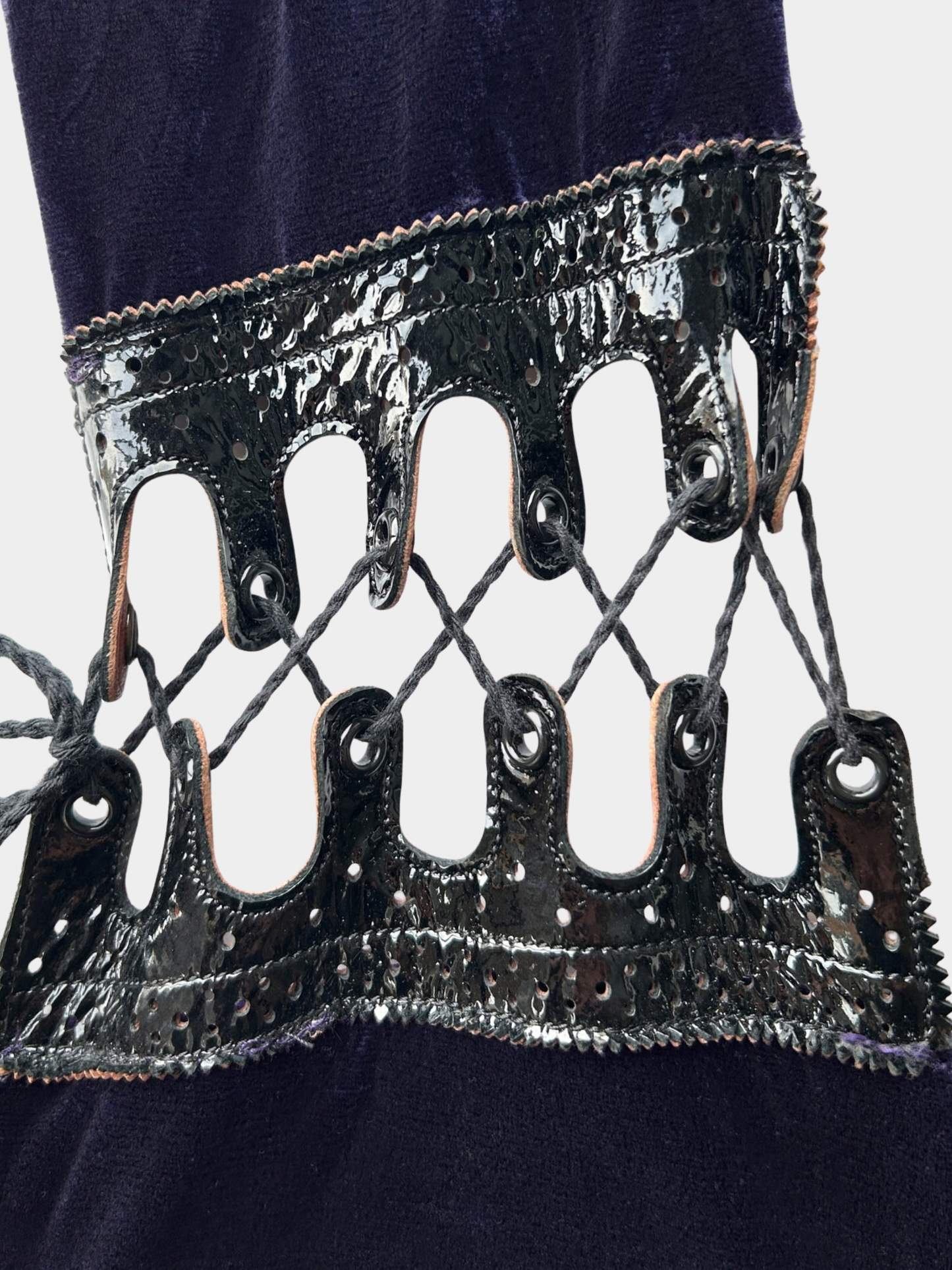 Jean Paul Gaultier 1990s Dark Purple Velvet Dress