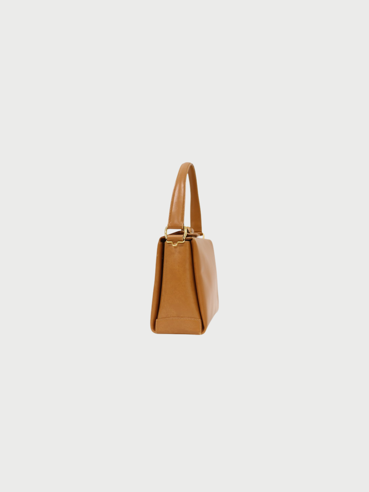 Gucci 1947 Brown Leather Bamboo Turn Lock Handbag