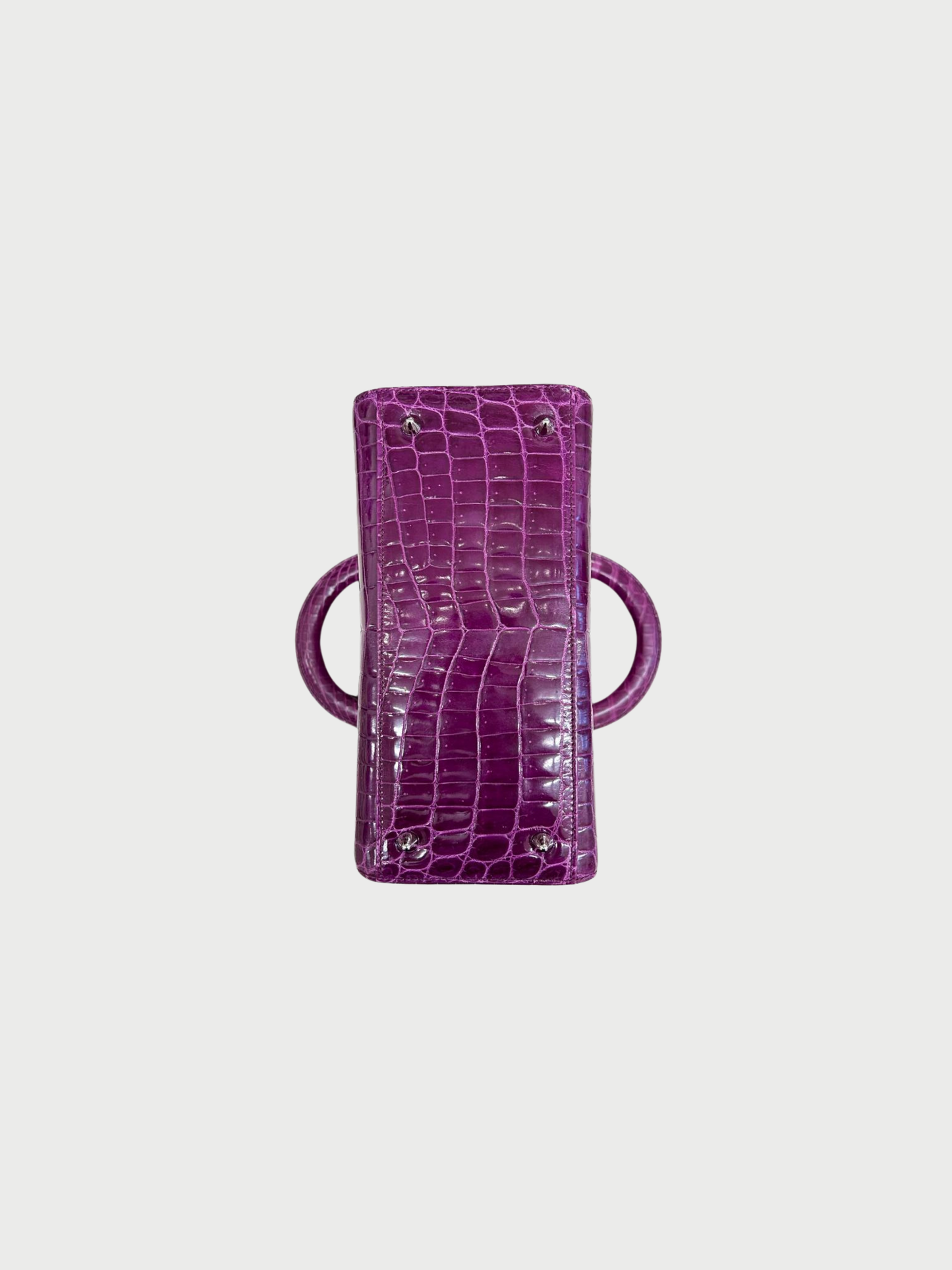 Christian Dior 2000s Magenta Crocodile Medium Lady Dior Bag