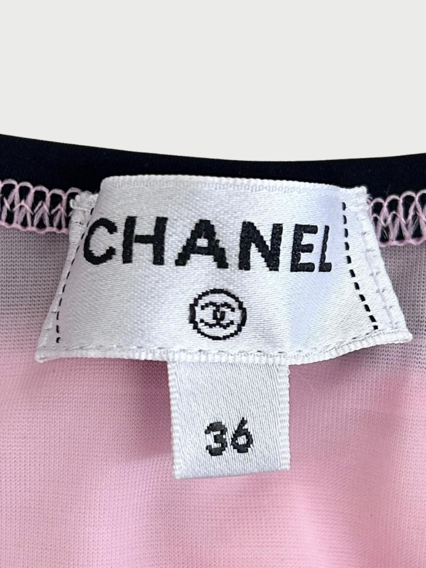 Chanel 2024 Black Pink Coco Beach Bikini Set
