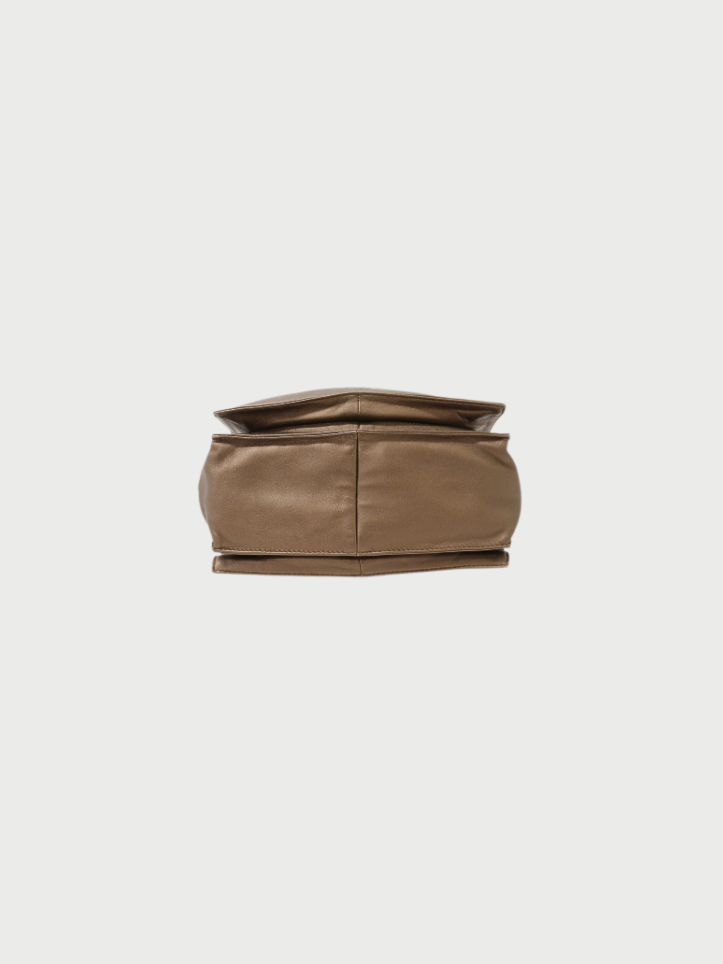 Loewe 2000s Metallic Brown Leather Flamenco Bag