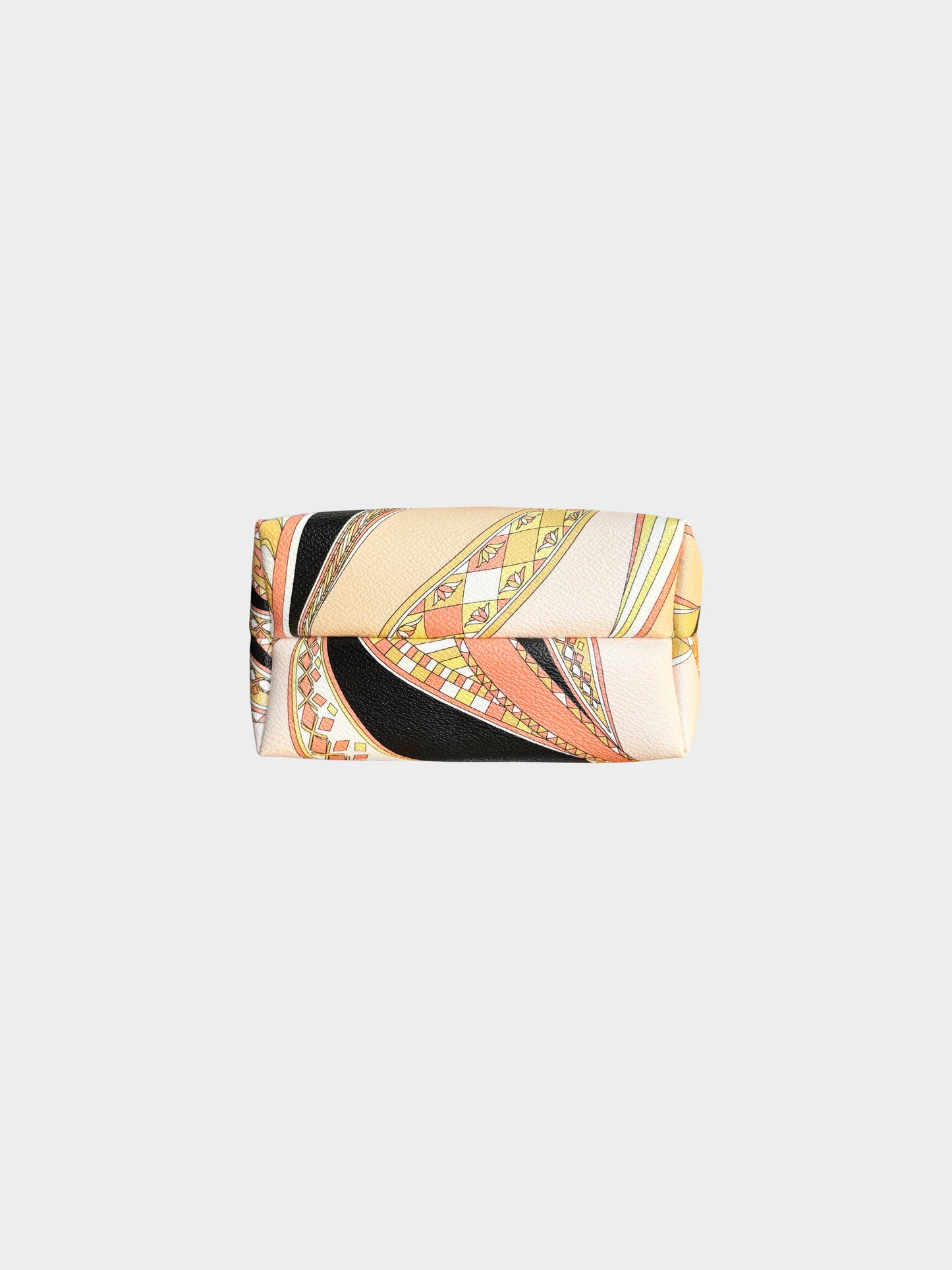 Emilio Pucci 2000s Pink Abstract Print Leather Vanity Bag