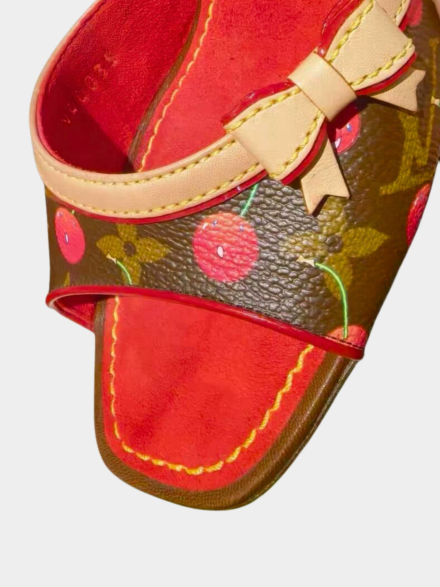Louis Vuitton 2005 Takashi Murakami Cerises Monogram Bow Heels