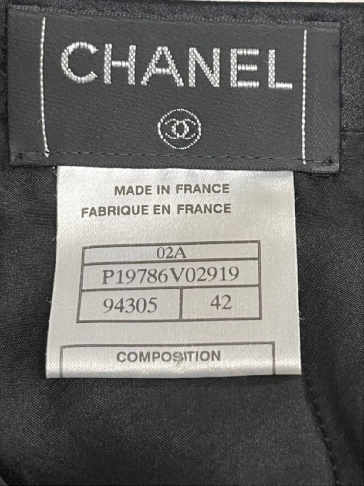 Chanel 2000s Black Silk Diamond Seam Midi Skirt