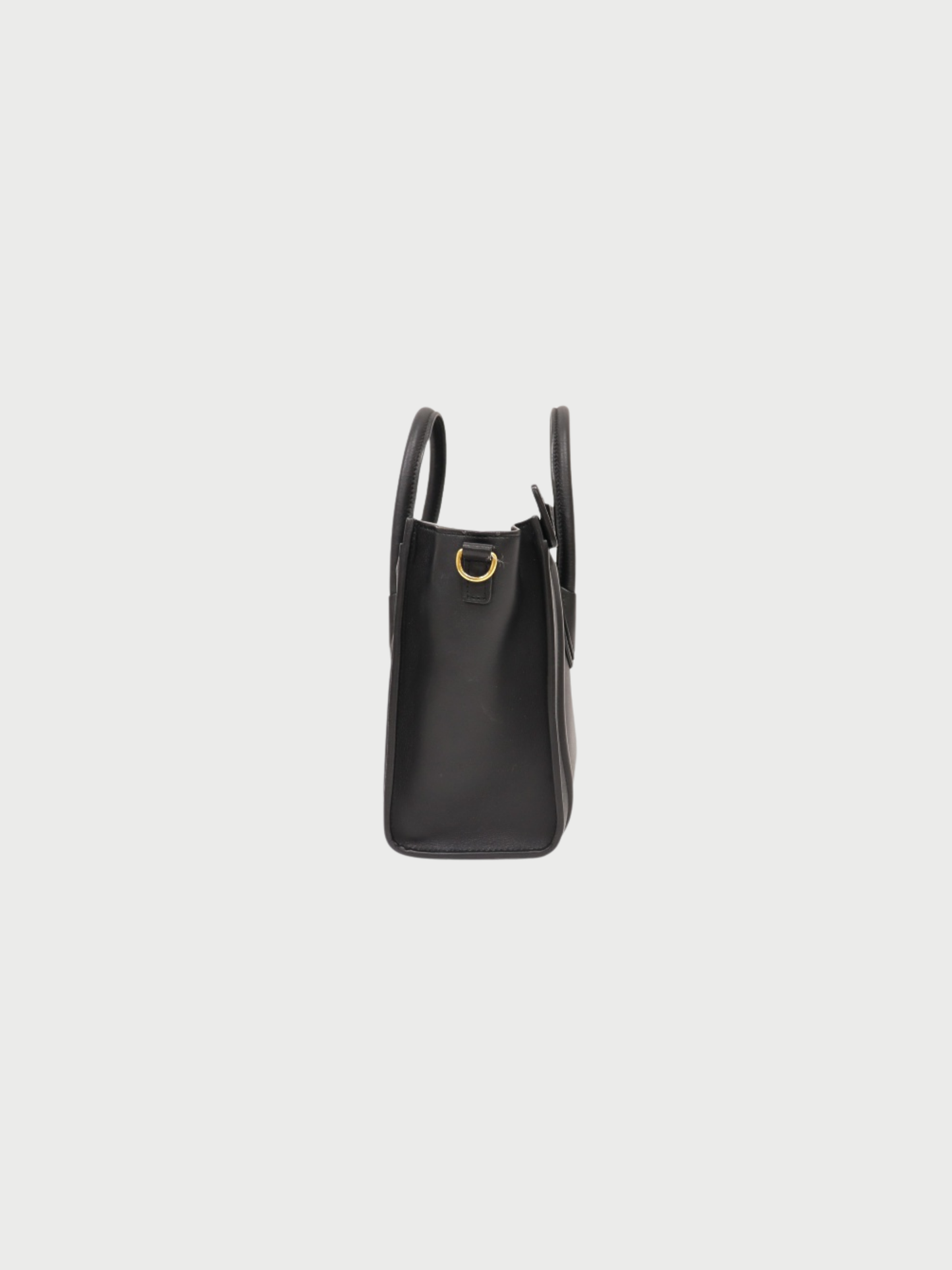 Celine 2010s Black Leather Luggage Nano Bag