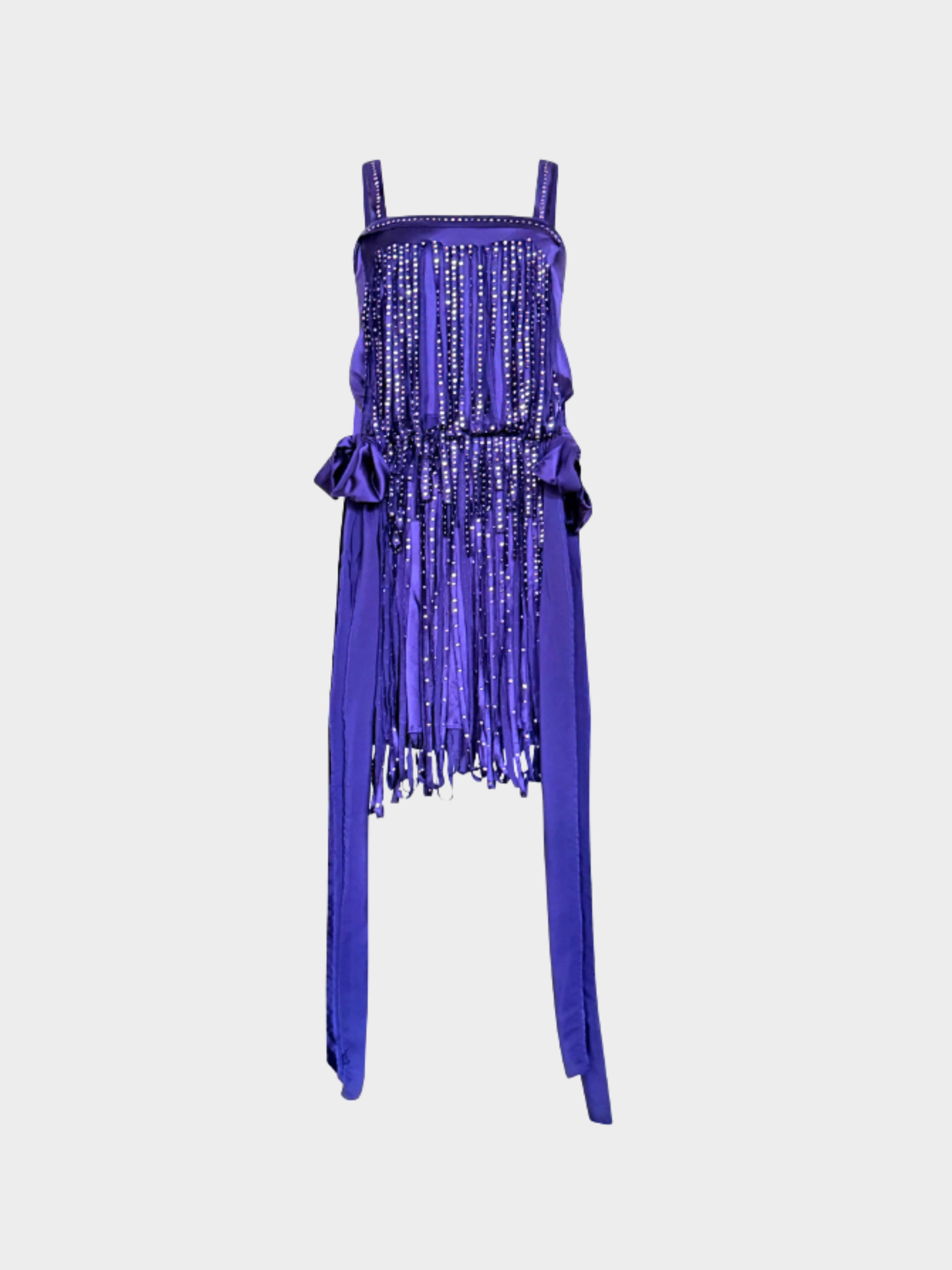 Lanvin FW 2004 Runway Purple Rhinestone Dress