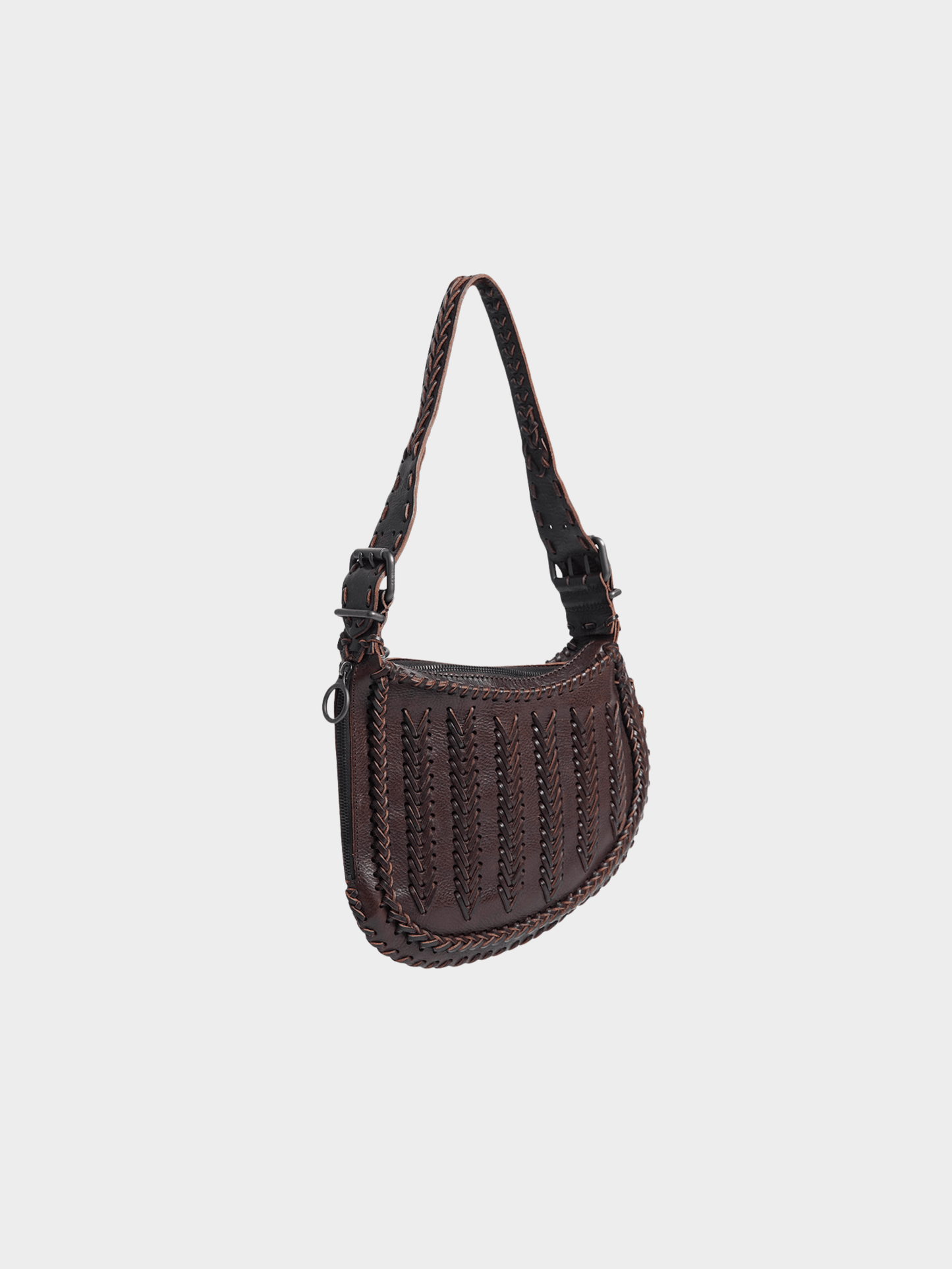 Fendi FW 2002 Brown Leather Oyster Bag
