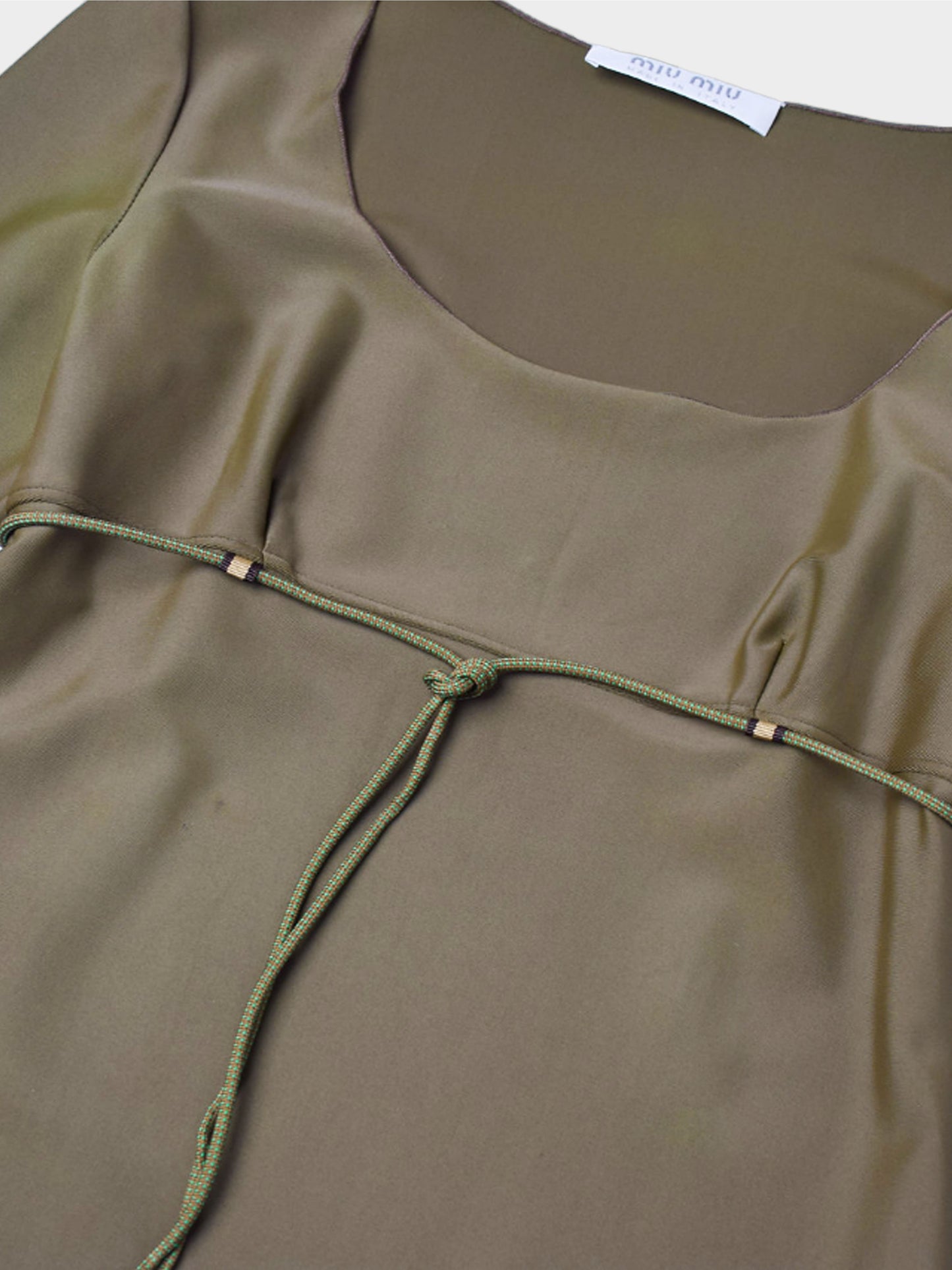 Miu Miu FW 1999 Khaki Neoprene Dress