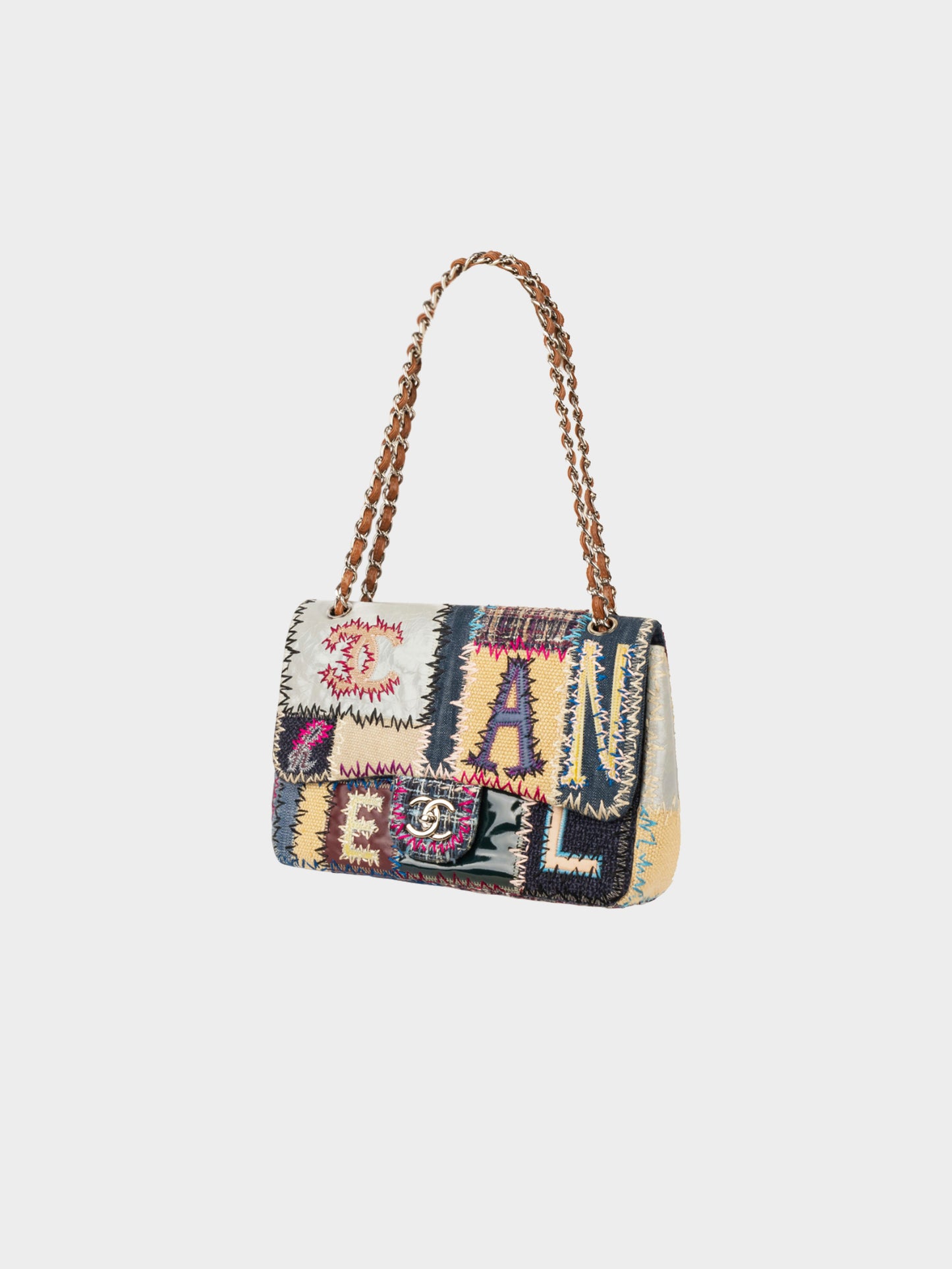 Chanel 2012 Multi-material Patchwork Jumbo Flap Bag