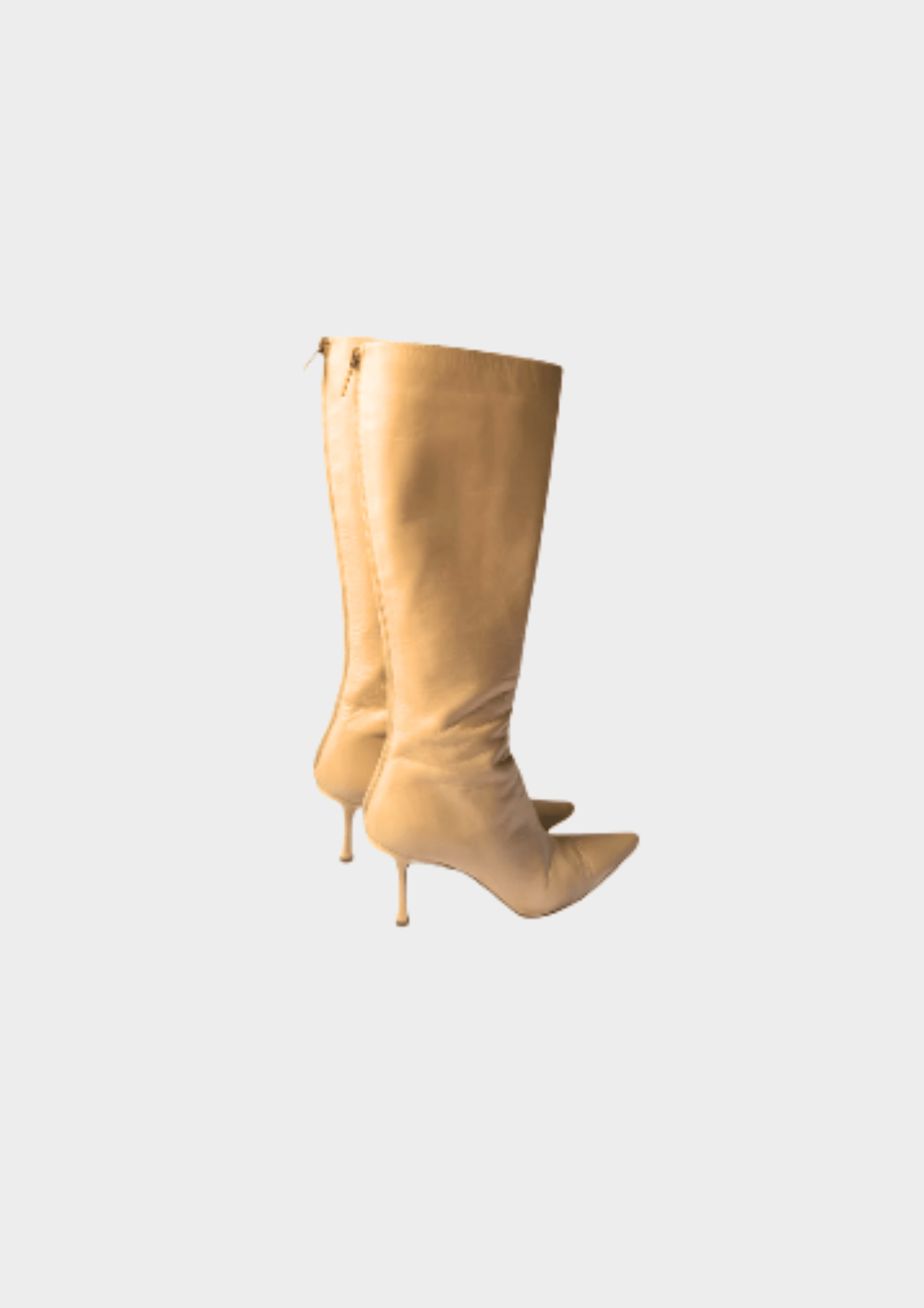 Jimmy Choo 2000s Beige Leather Knee High Boots