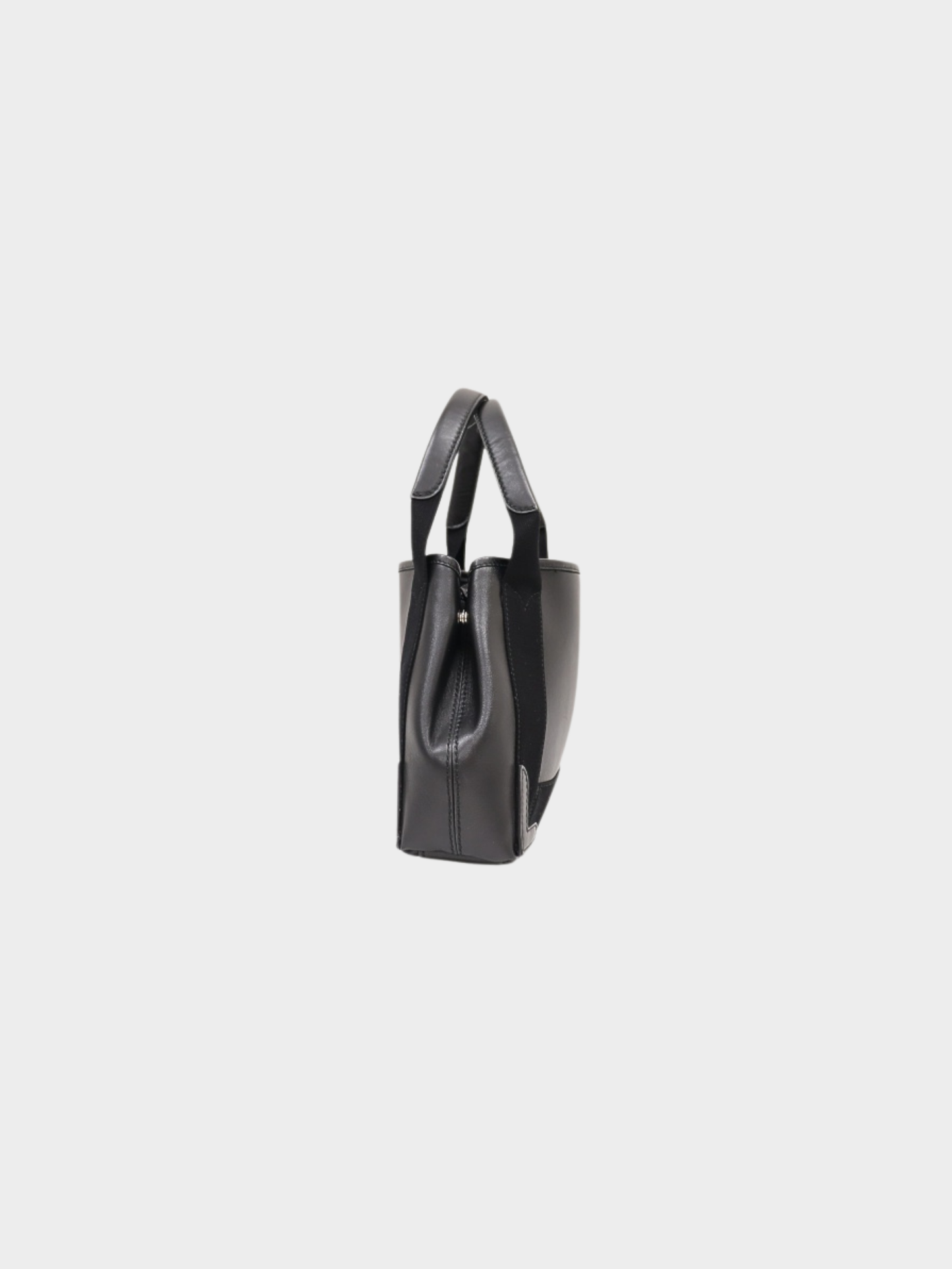 Balenciaga 2020s Black Leather Navy Cabas XS Bag