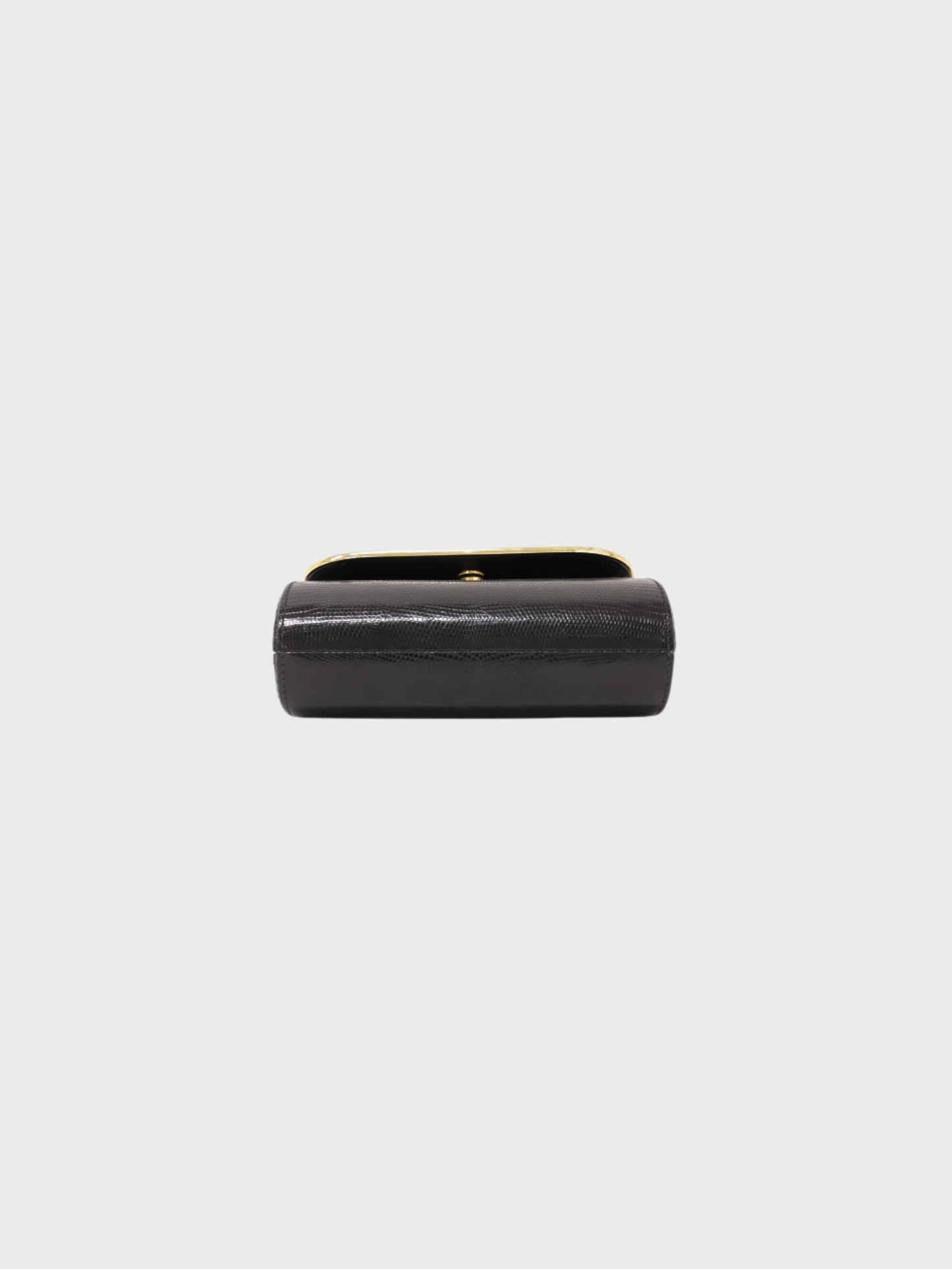 Gucci 2000s Black Lizard GG Shoulder Bag