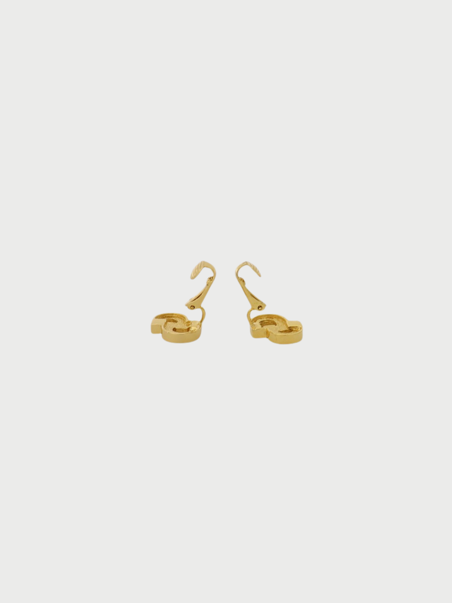 Christian Dior 2000s Gold CD Rhinestone Earrings