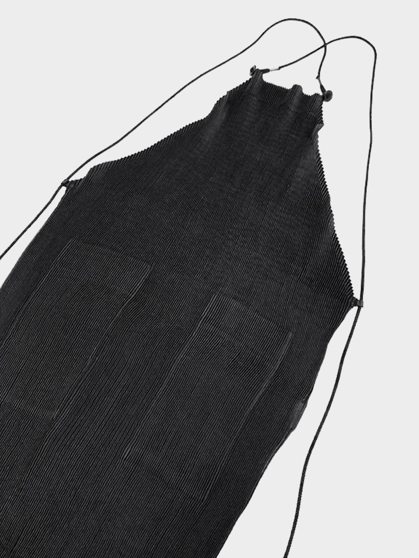 Issey Miyake IM 2000s Black Pleated Apron Dress/Vest