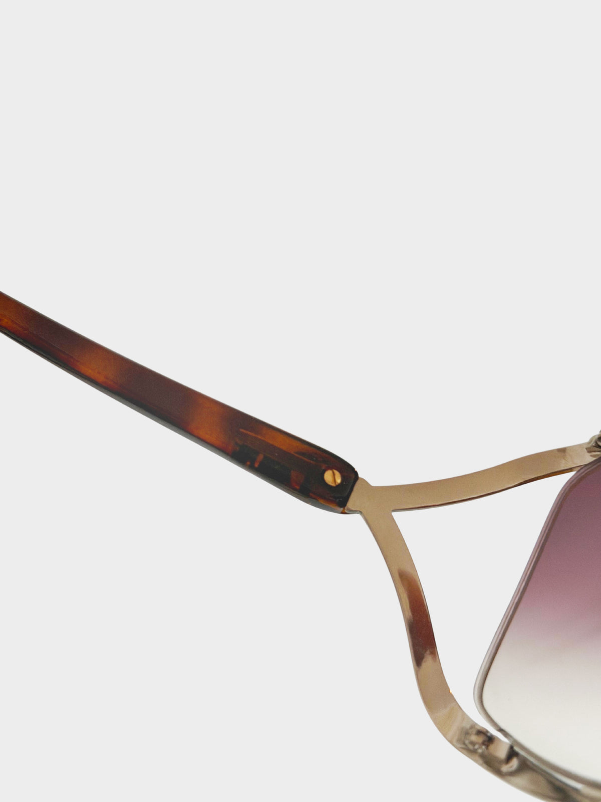 Christian Dior 1990s Vintage Metal Frame Butterfly Sunglasses
