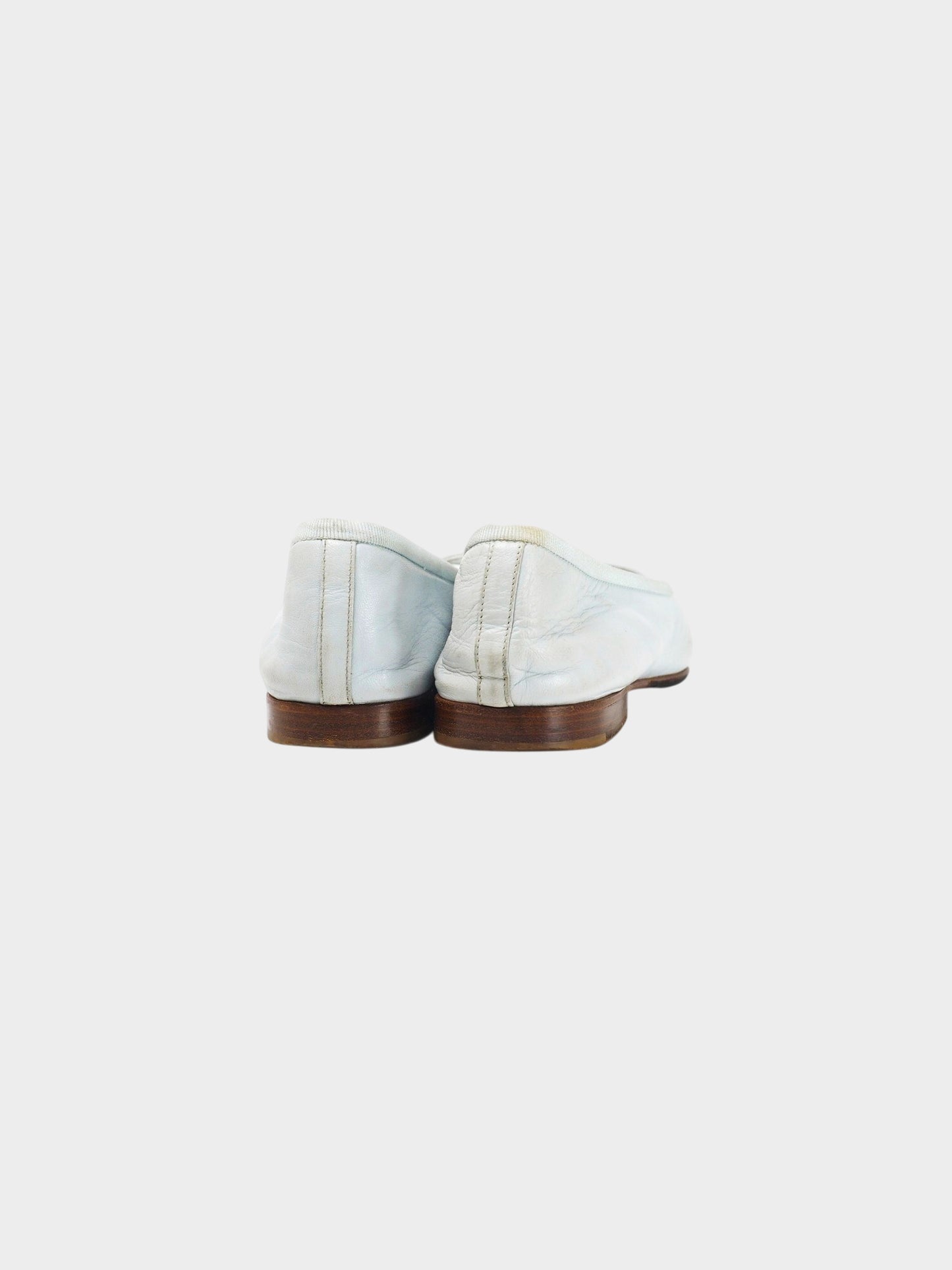 Chanel 2000s Pale Blue and Biege Two-toned Ballerina Flats