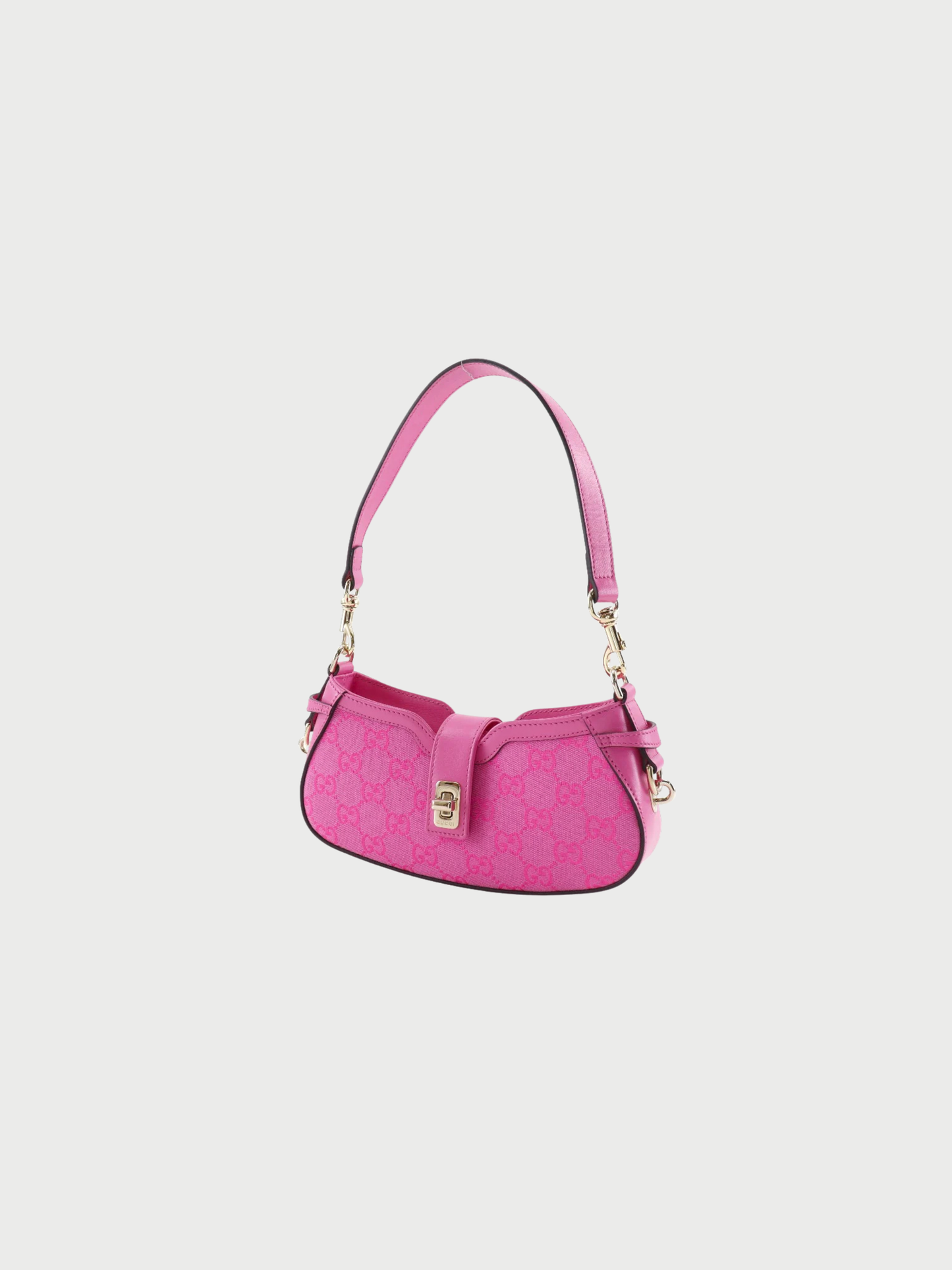 Gucci 2020s Pink GG Canvas Moonside Mini Shoulder Bag