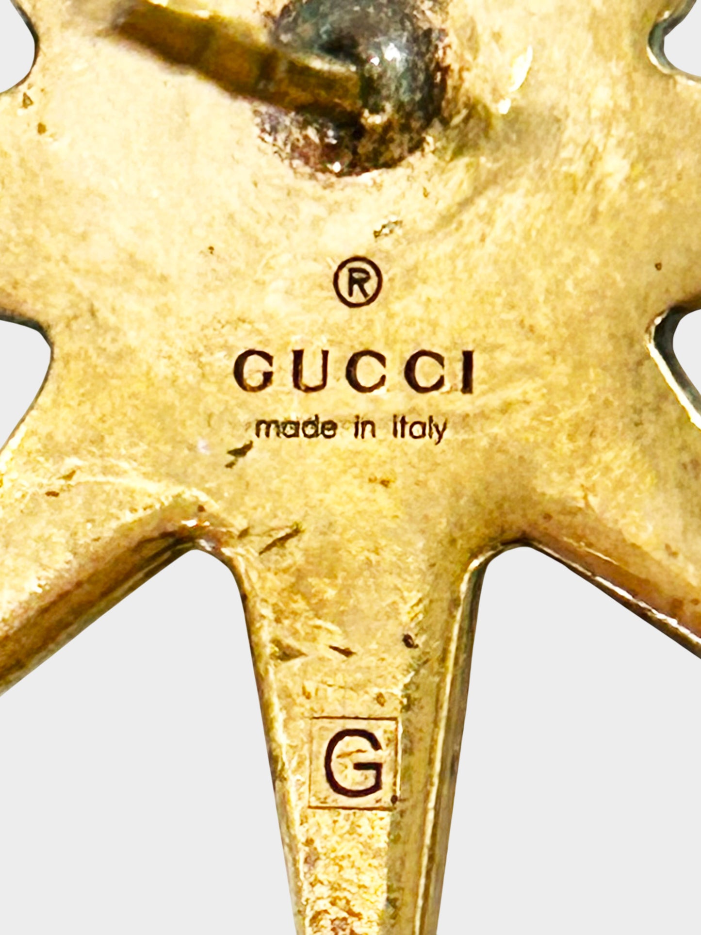 Gucci 2010s Multicolor Crystals 'Loved' Drop Earrings