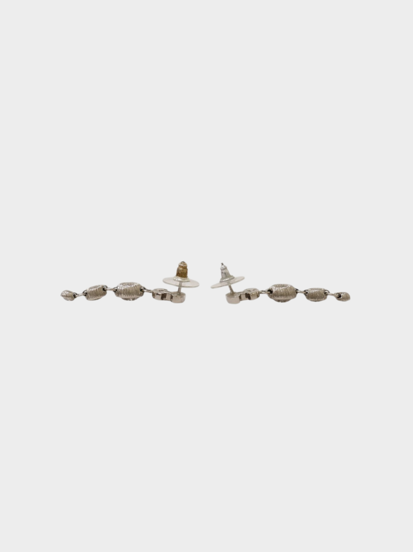 Chanel 2020s Silver Rhinestone COCO Earrings