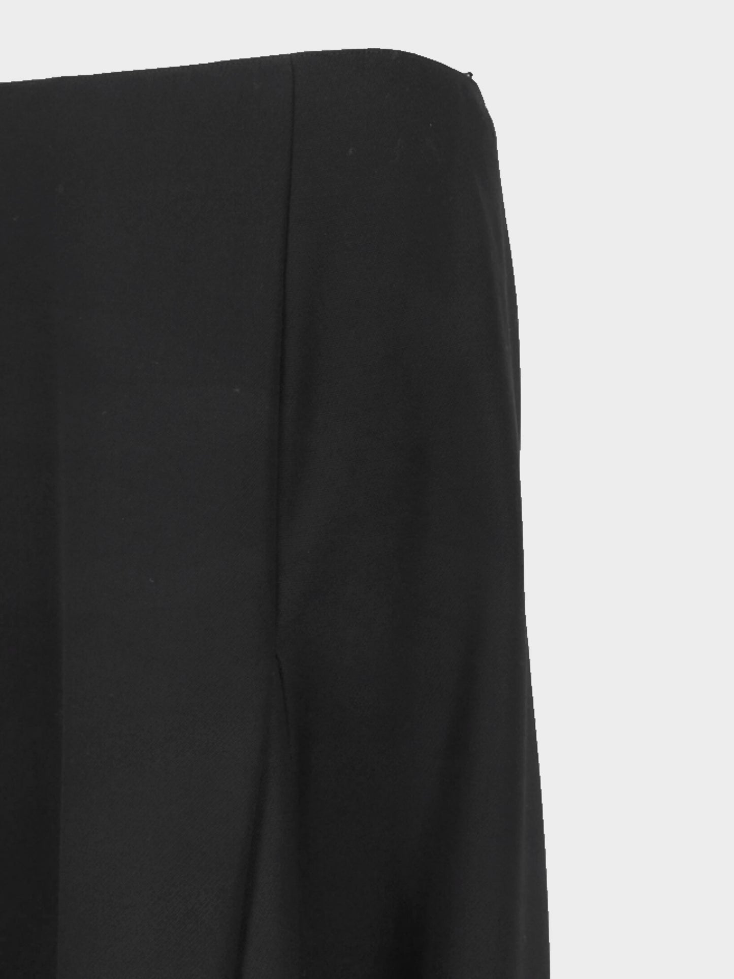 Prada 2010s Black Flared Midi Skirt