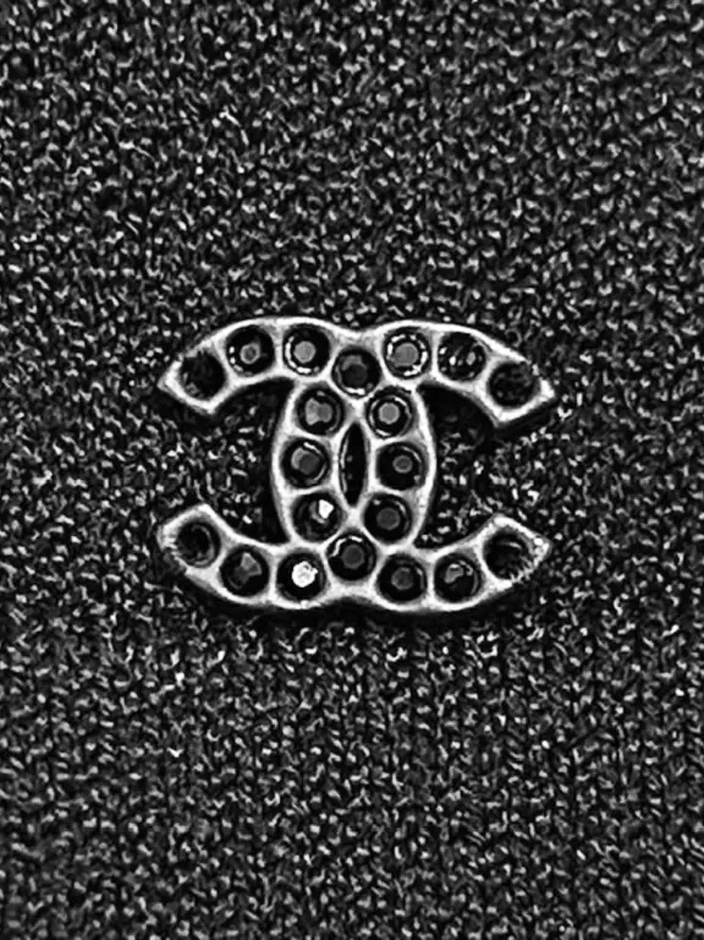 Chanel FW 2004 Black Long Sleeve Knit Top with Chiffon Ties