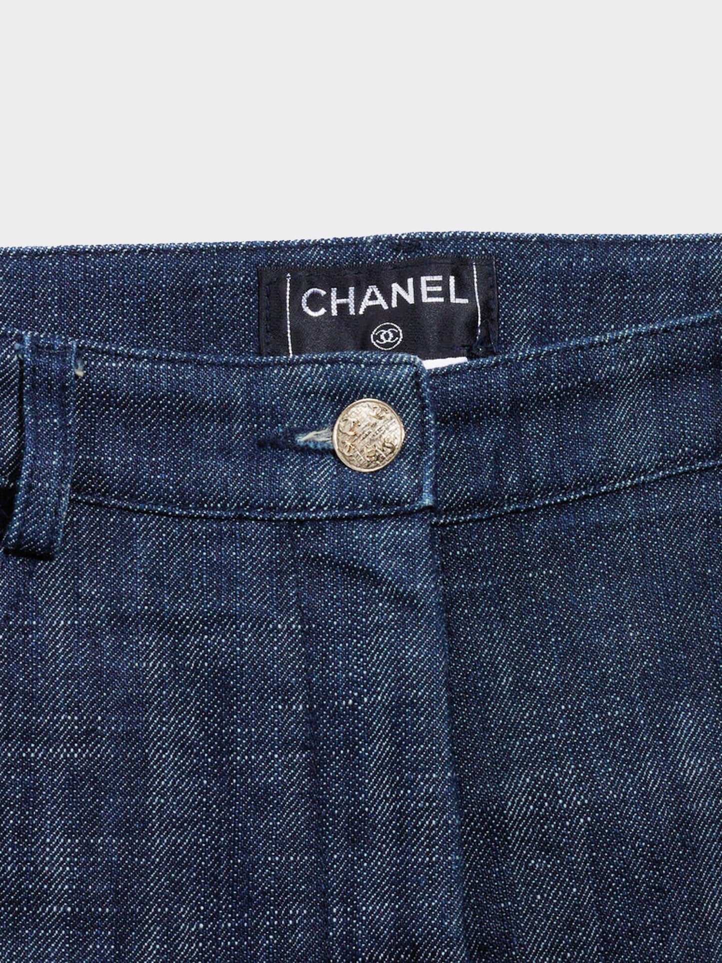 Chanel by Karl Lagerfeld Cruise 2005 Dark Blue Denim Jeans