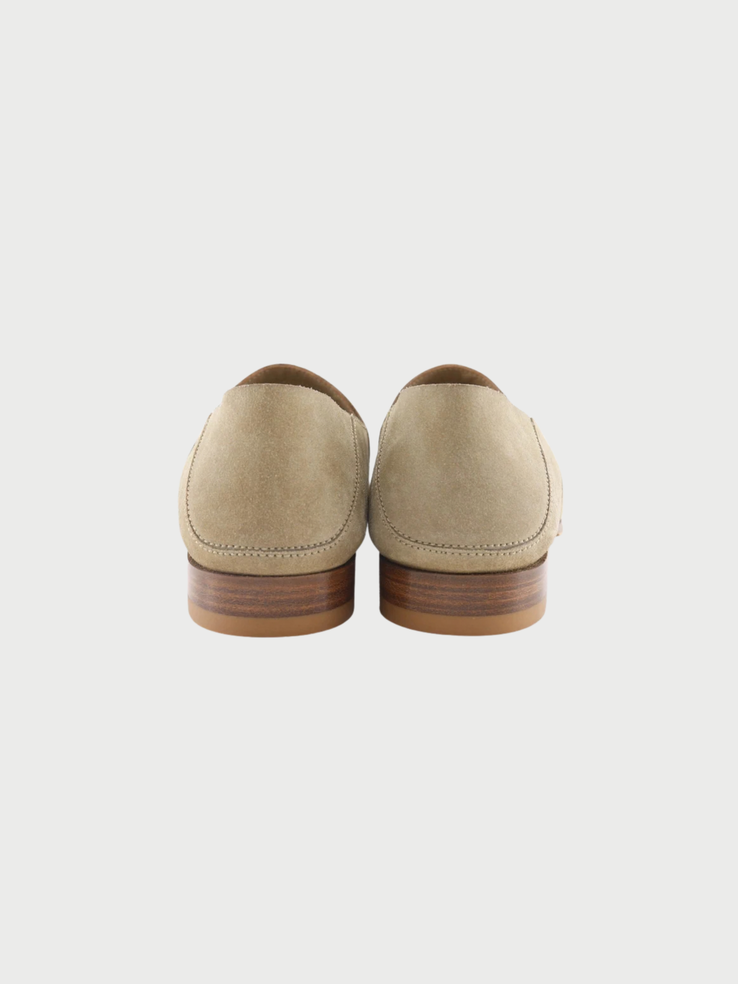 Louis Vuitton 2005 Beige Suede Punching Loafers