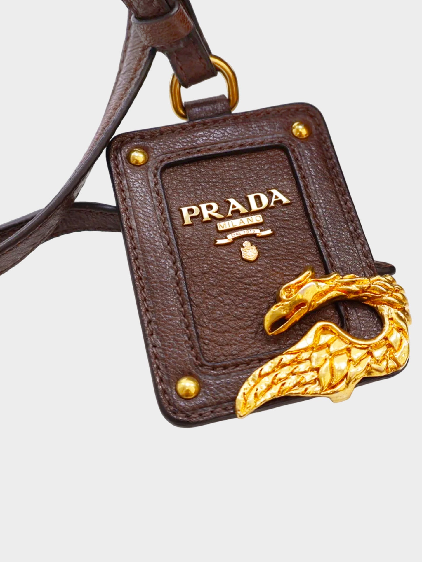 Prada 2010s Brown Fox Fur and Leather Crossbody Bag