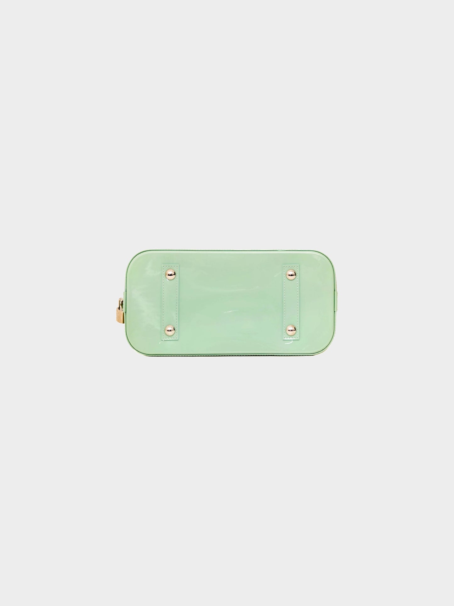 Louis Vuitton 2010s Light Green Epi and Patent Leather Alma Bag