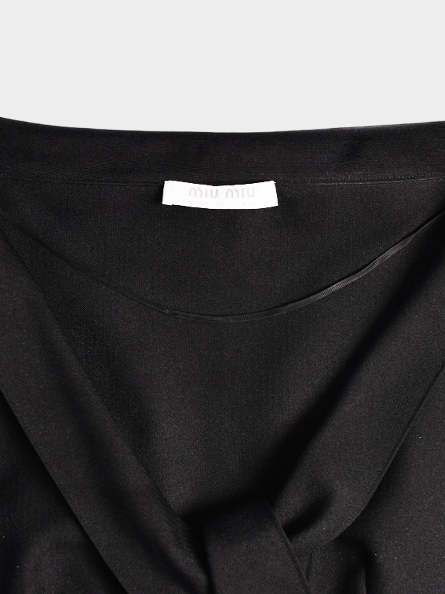 Miu Miu FW 2000 Black Runway Knot Dress