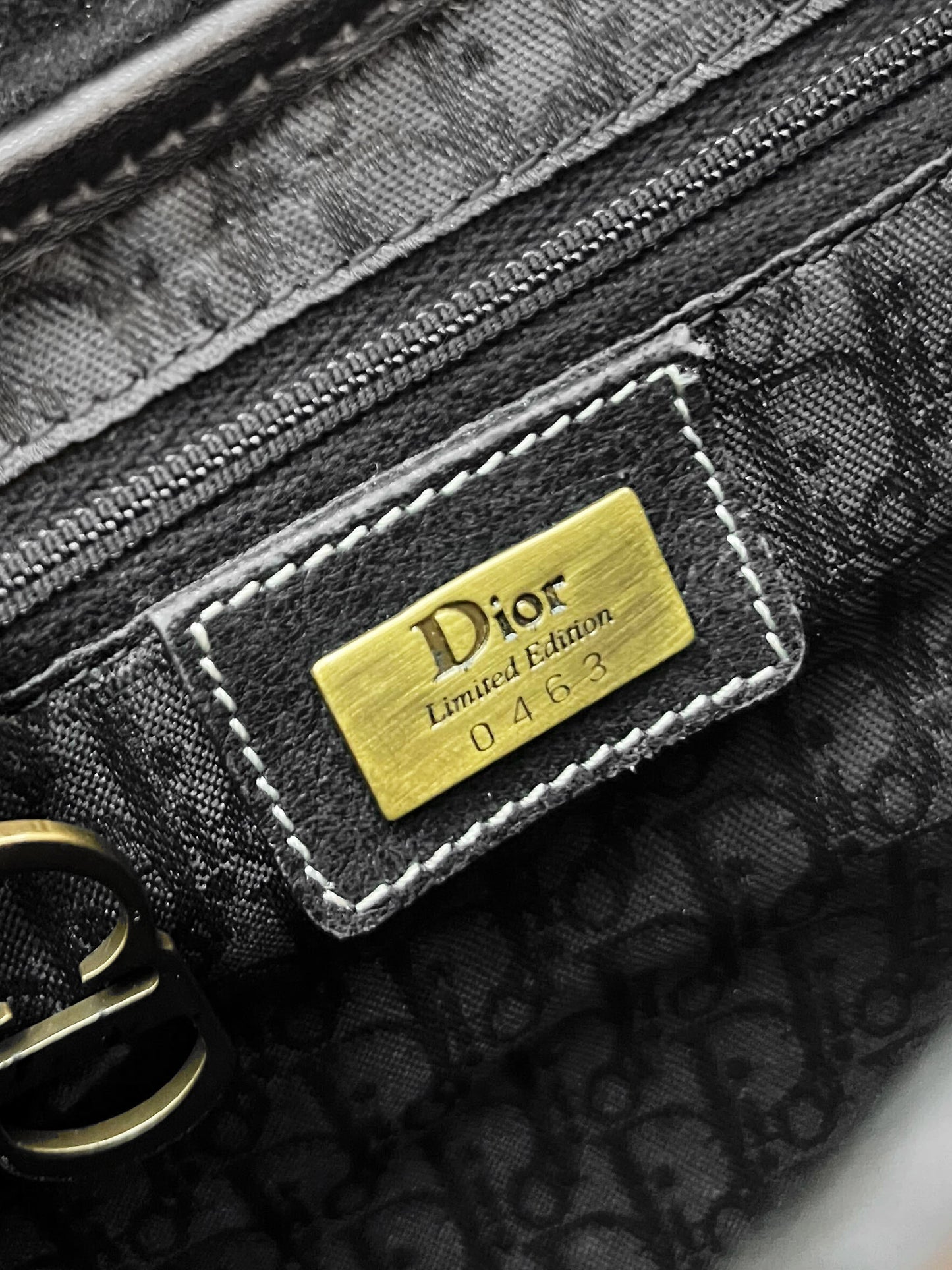 Christian Dior Early 2000s Limited Edition Black Embroidered Floral And Koi Saddle Bag