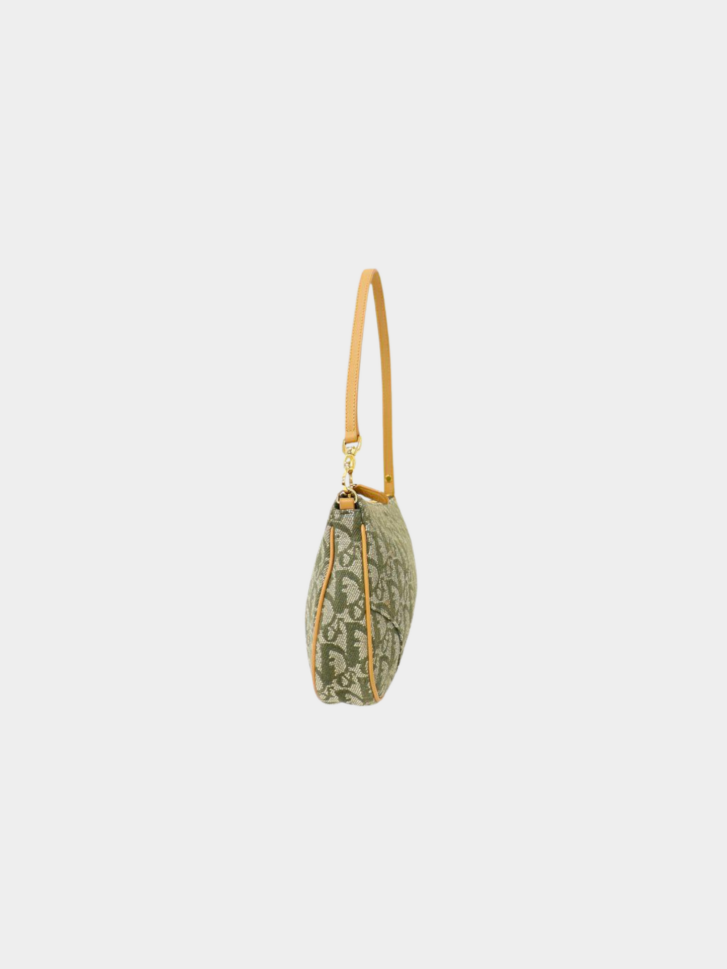 Christian Dior 2000s Khaki Beige Trotter Saddle Bag