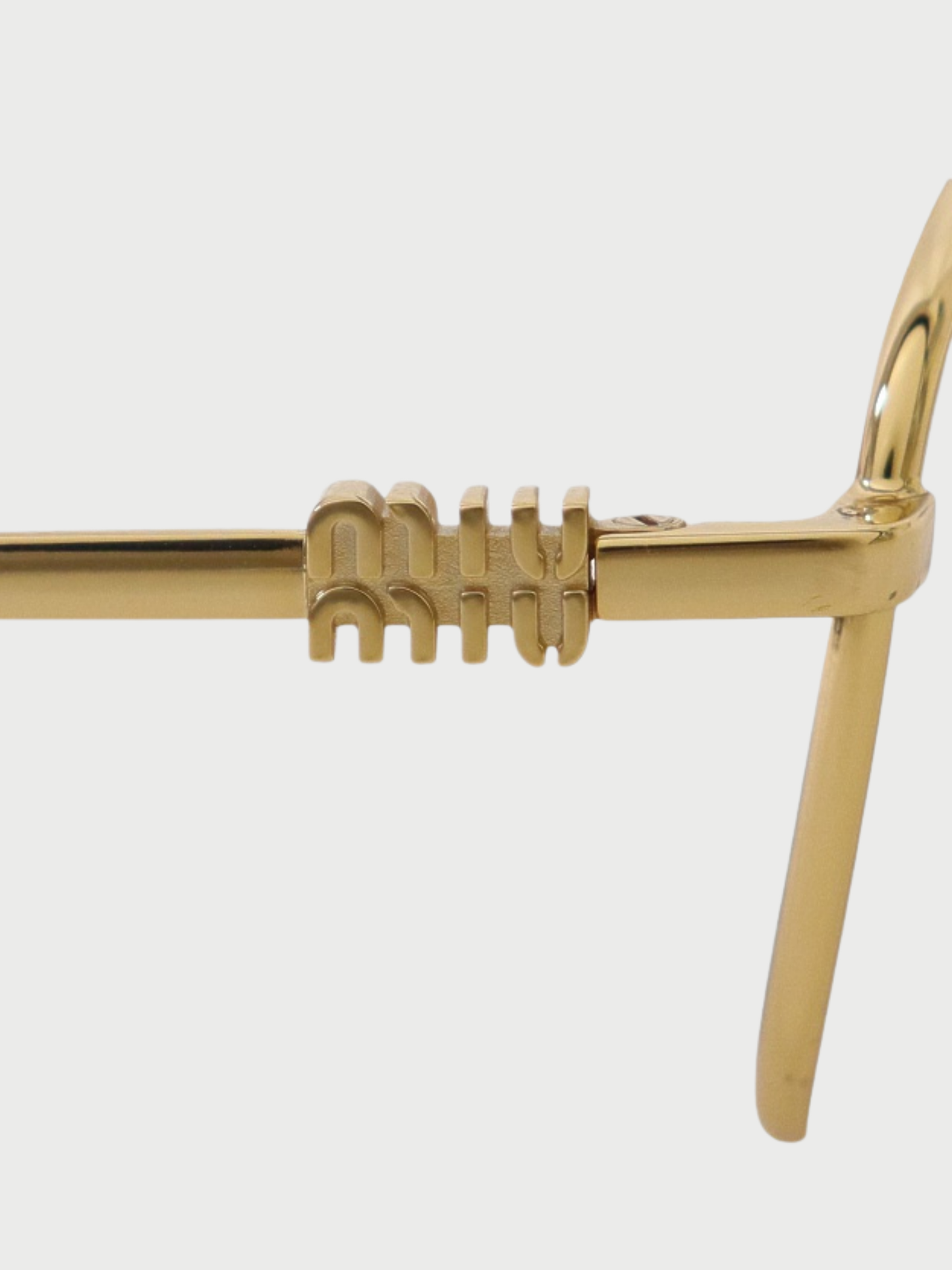 Miu Miu 2000s Gold Brown Square Gradient Sunglasses