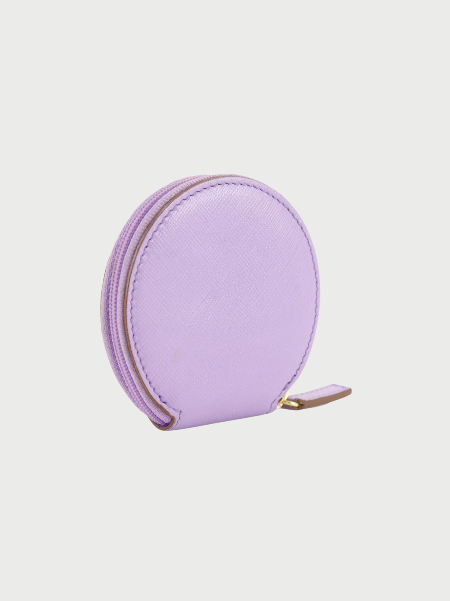 Salvatore Ferragamo 2000s Purple Leather Double Gancini Coin Purse