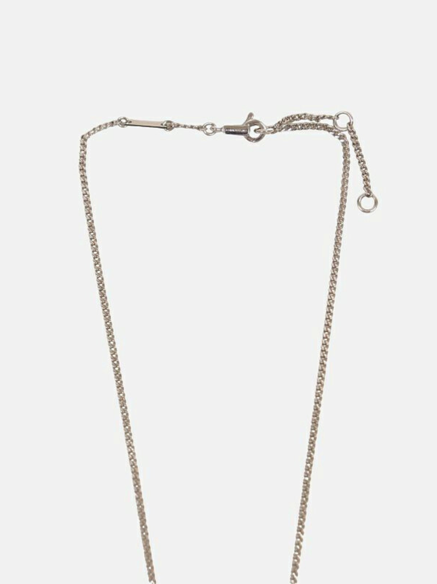 Celine 2000s Silver Triomphe Rhinestone Necklace