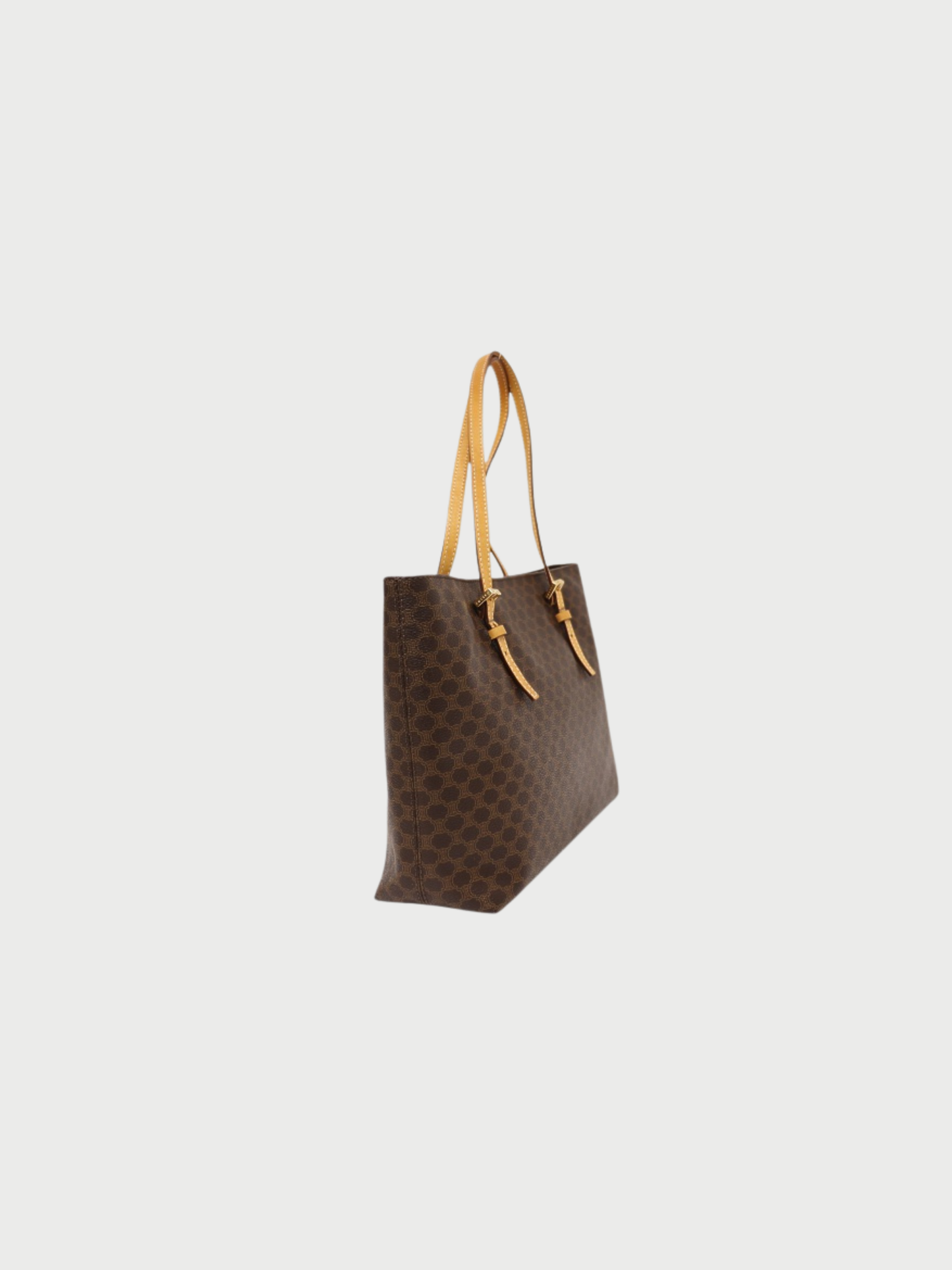Celine 2000s Brown Macadam PVC Tote Bag