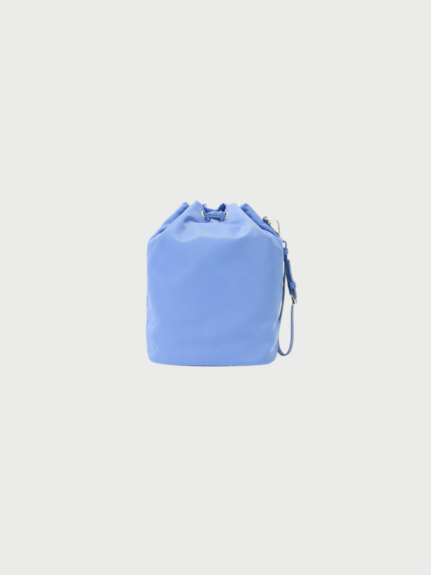 Prada 2000s Blue Nylon Triangle Logo Pouch