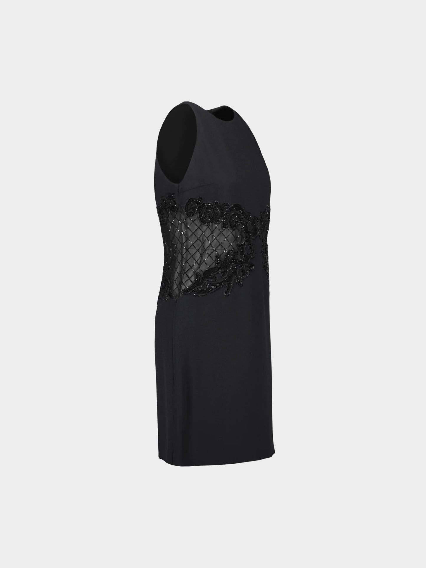 Louis Vuitton by Marc Jacobs SS 2014 Runway Black Embroidered Silk Dress